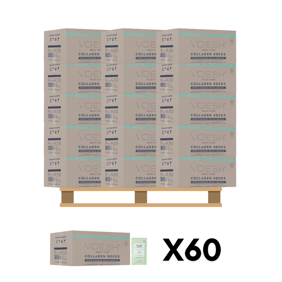 VOESH Collagen Mask Socks 100/Box - 60/Pallet (W2)