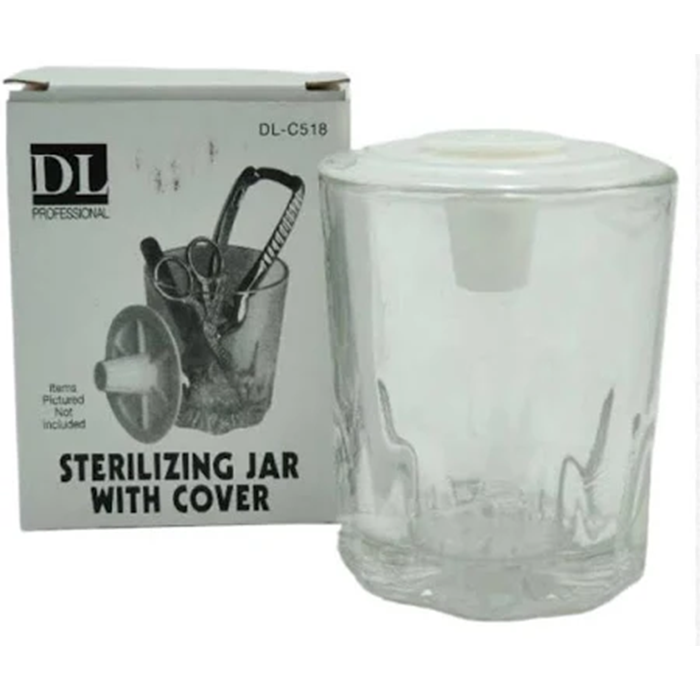 Dl pro glass sterilizing jar w/cover 4 oz - empty container