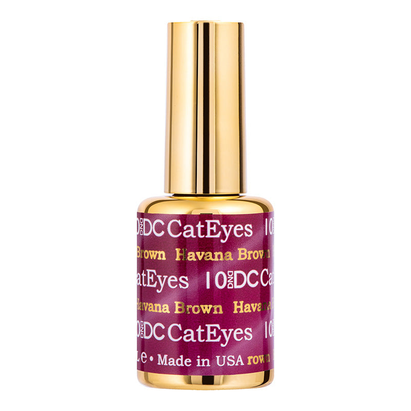 Dnd dc cat eye - 10 havana brown - nail polish