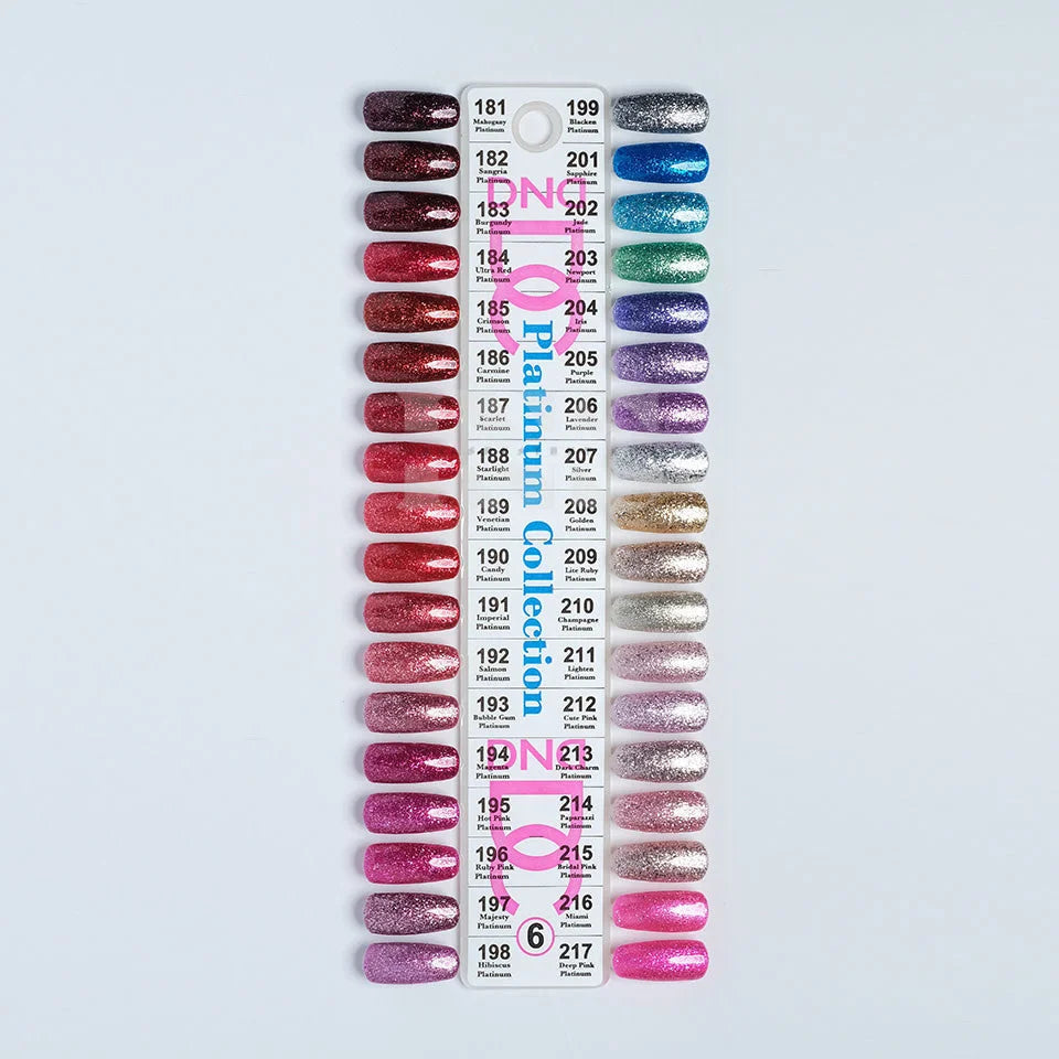 iNAIL SUPPLY DND DC Color Sample Chart 6 (PLATINUM)