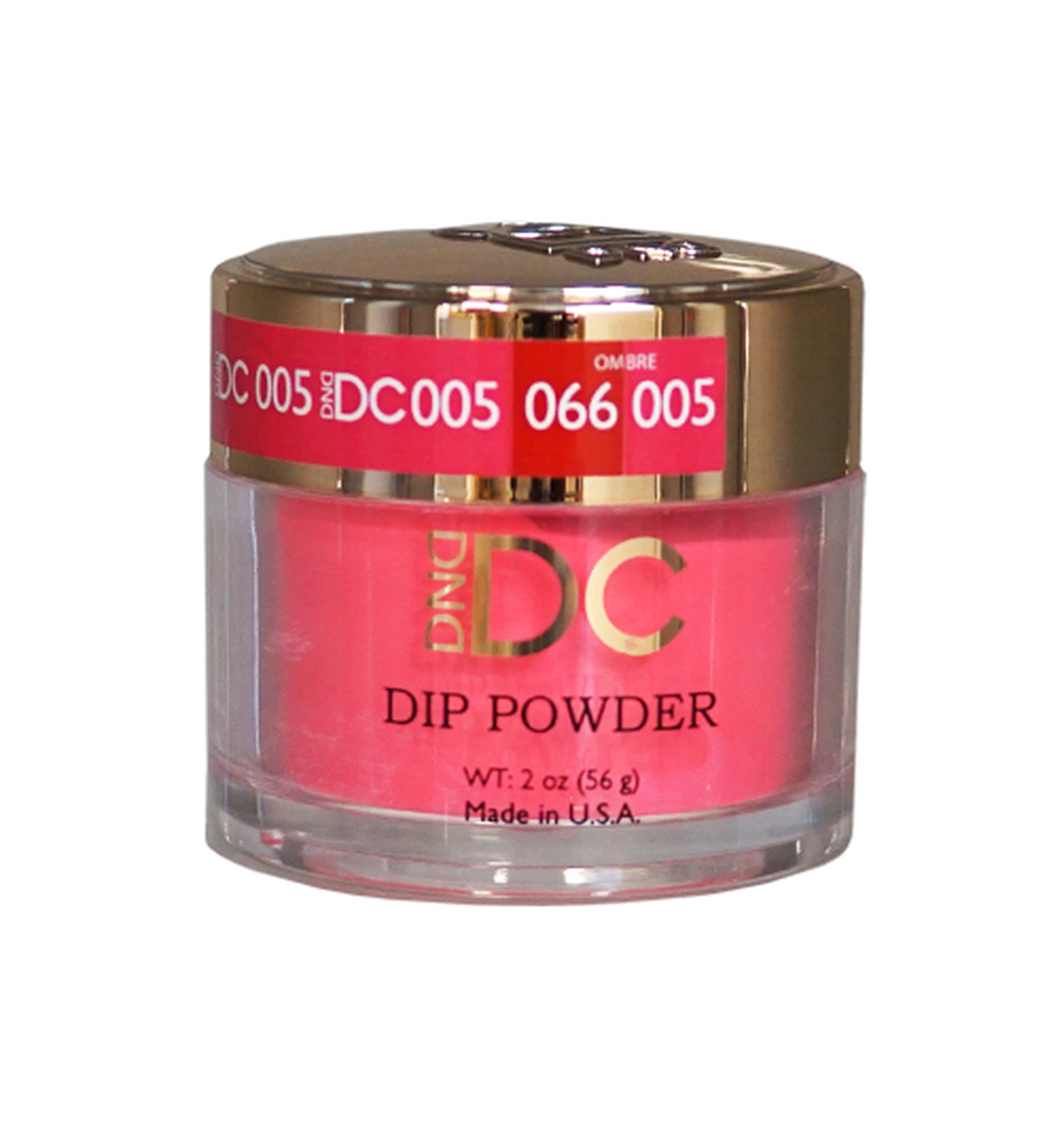 DND DC Dip Powder - 005 Neon Pink - 1.6oz jar