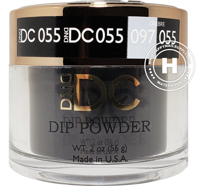 DND DC Dip Powder - 055 Black Ocean - 1.6oz jar