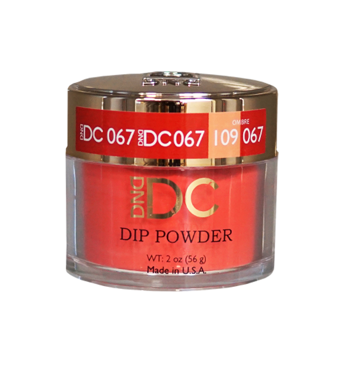 DND DC Dip Powder - 067 Fire Engine Red - 1.6oz jar