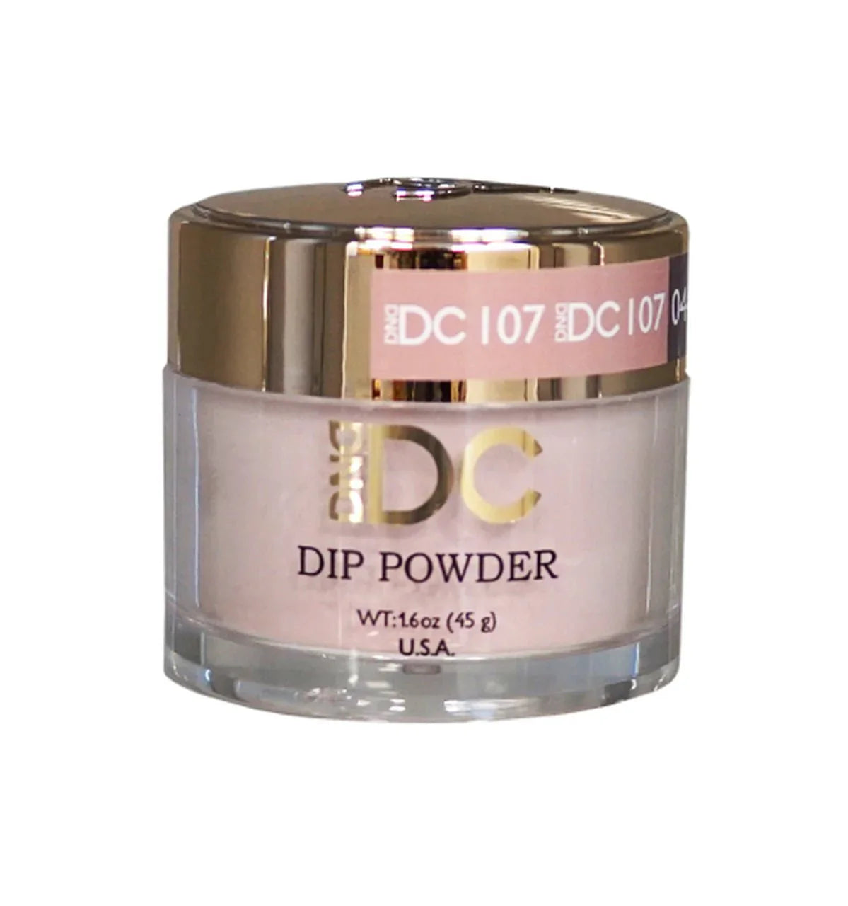 DND DC Dip Powder - 107 Light Apricot - 1.6oz jar