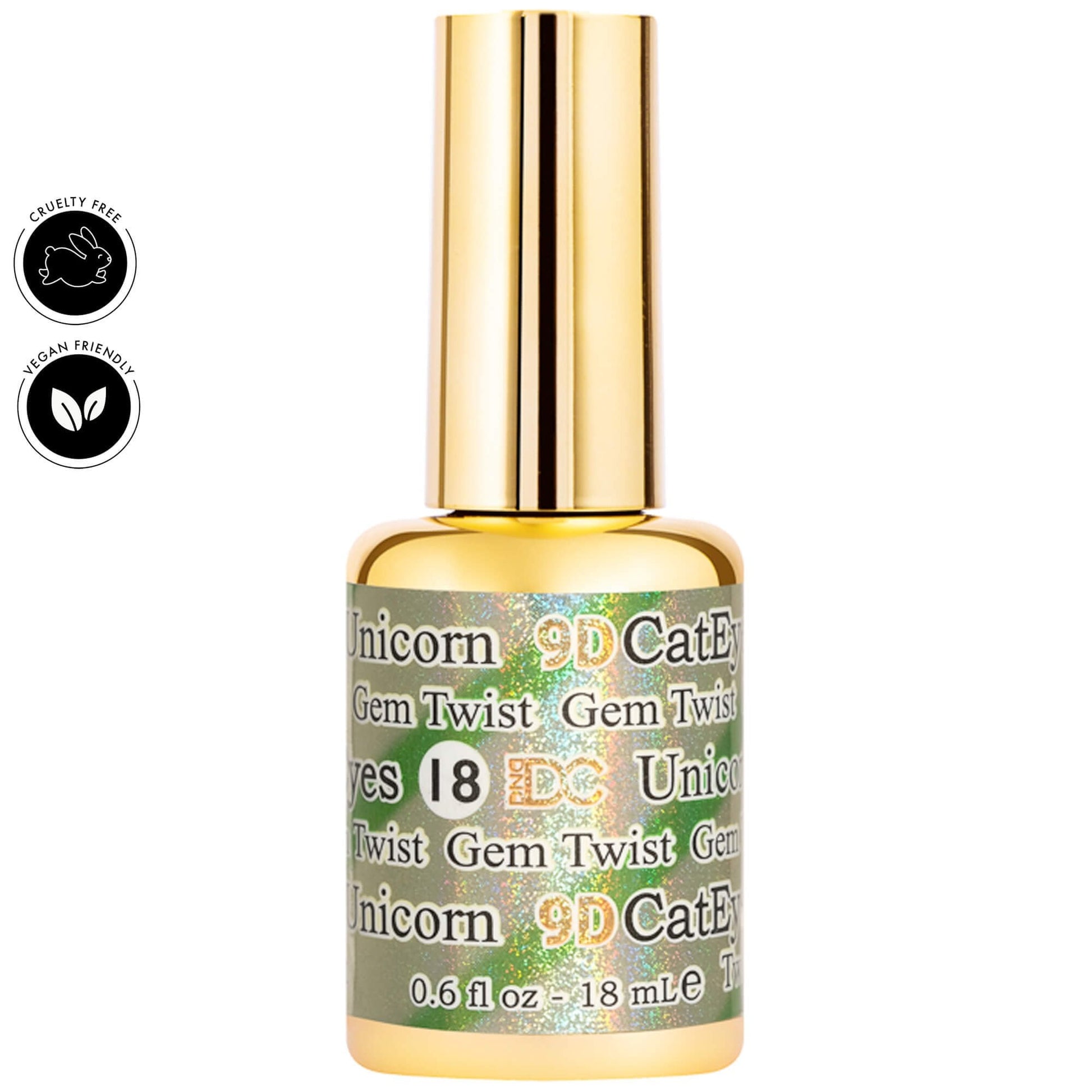 Dnd dc gel - 9d cat eye - 18 gem twist - gel polish
