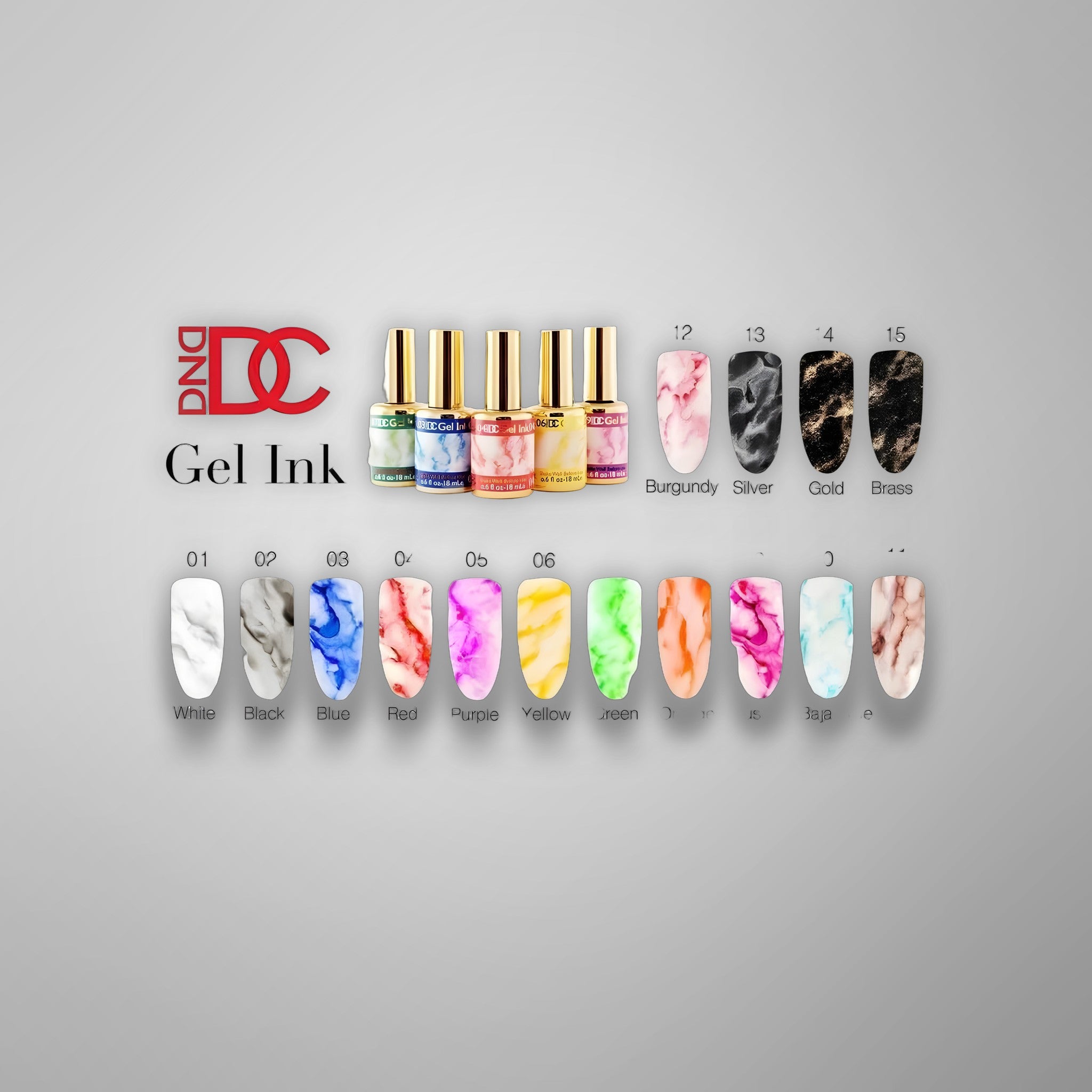 DND DC Gel Ink Collection 15 Colors