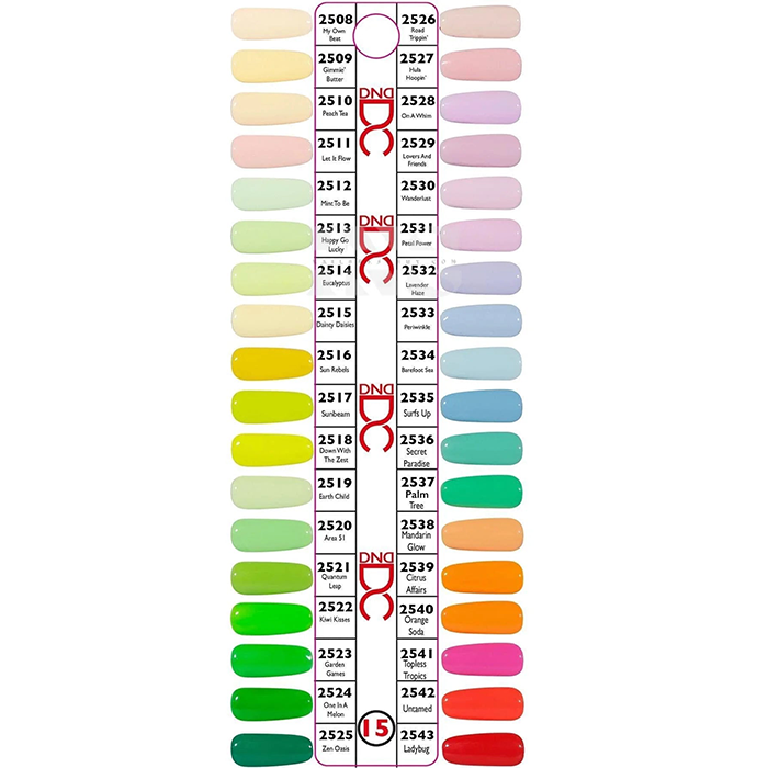 Dnd dc color sample chart 15 - nail art accessory