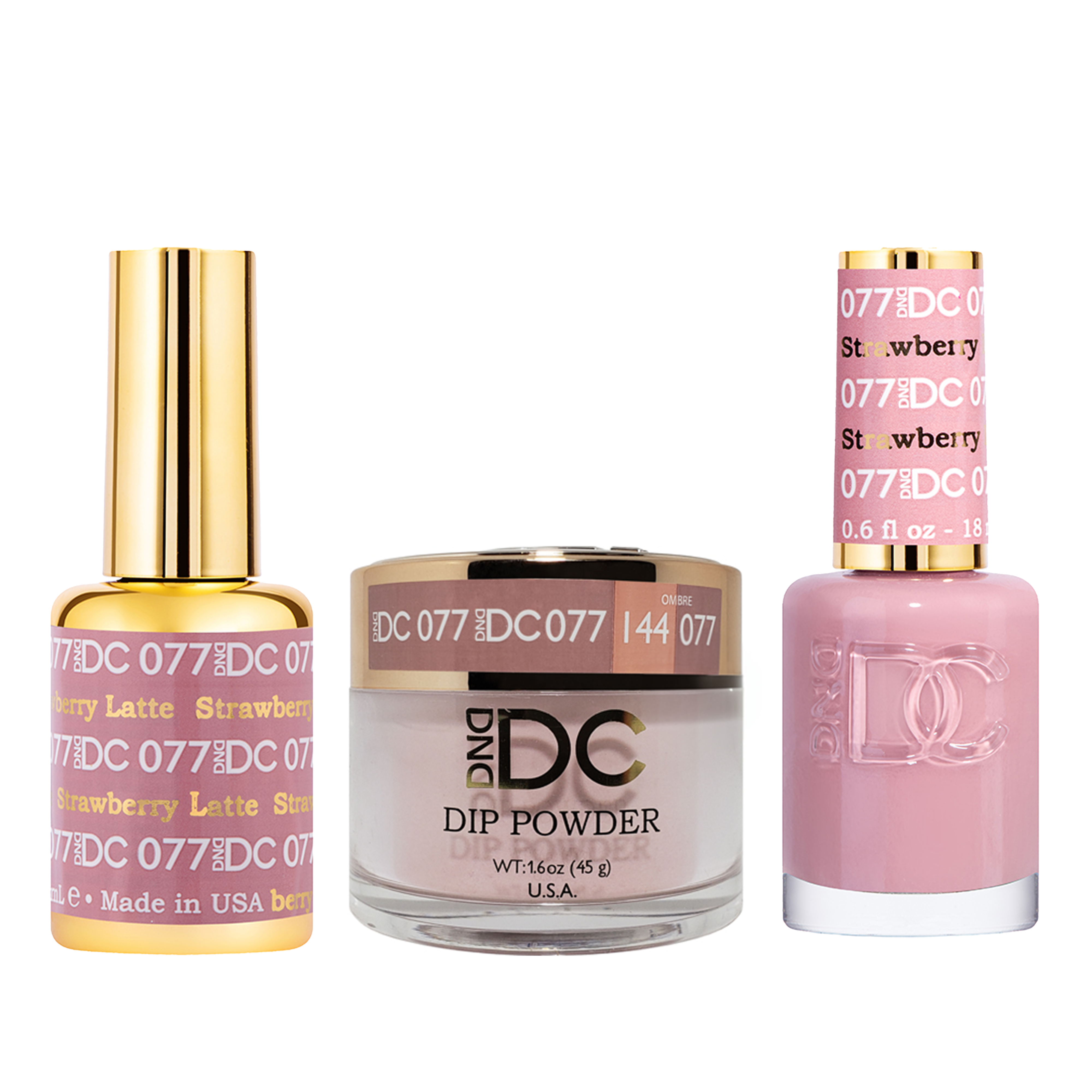 Dnd dc trio 077 strawberry latte - nail trio