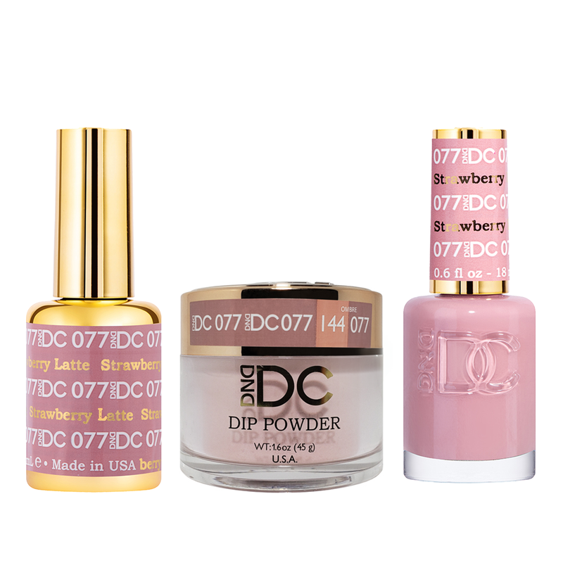 Dnd dc trio 077 strawberry latte - nail trio