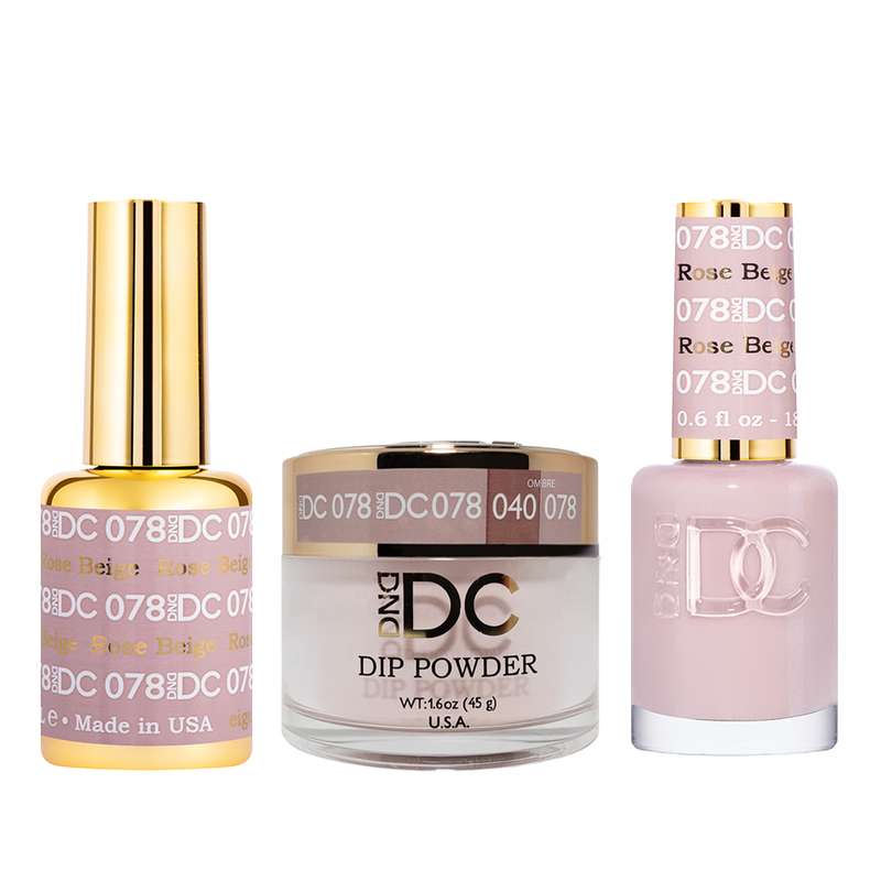 Dnd dc trio 078 rose beige - nail trio