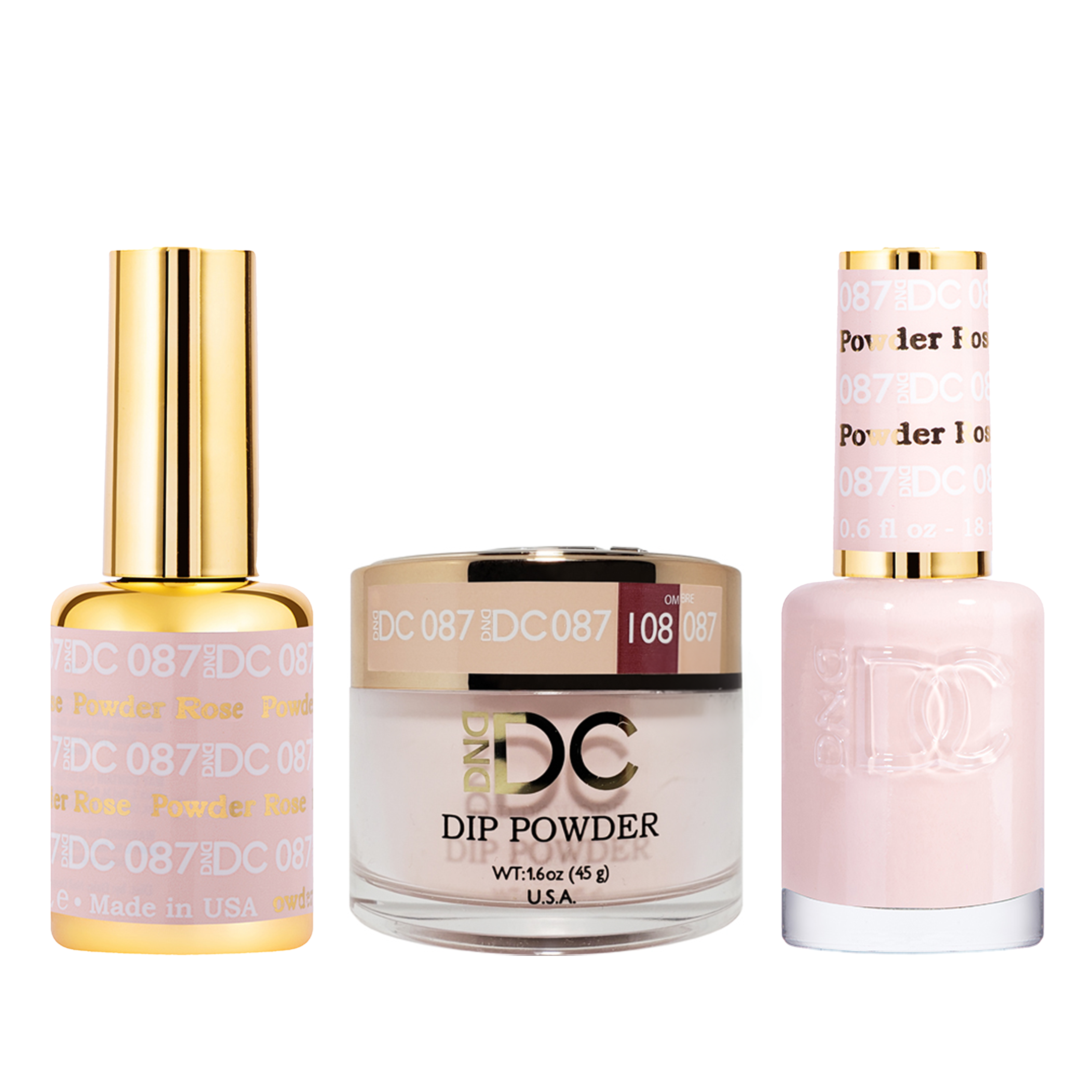 Dnd dc trio 087 rose powder - nail trio