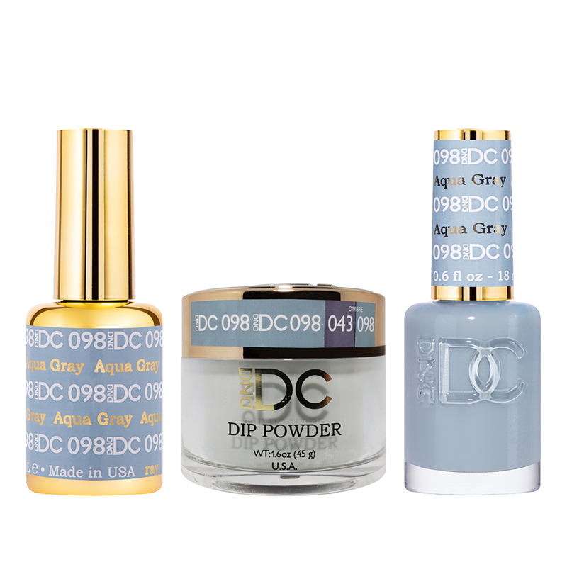 Dnd dc trio 098 aqua gray - nail trio