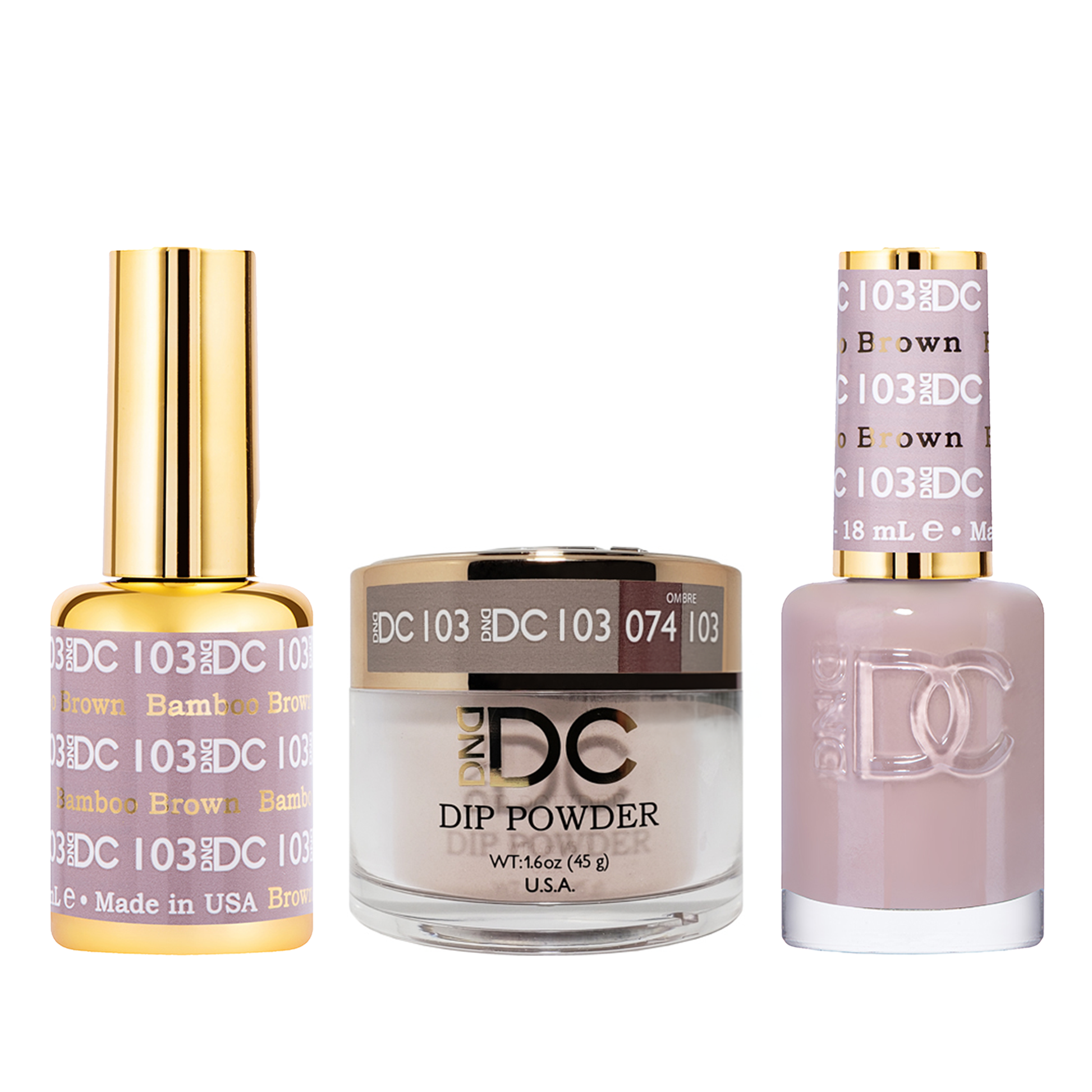 Dnd dc trio 103 bamboo brown - nail trio