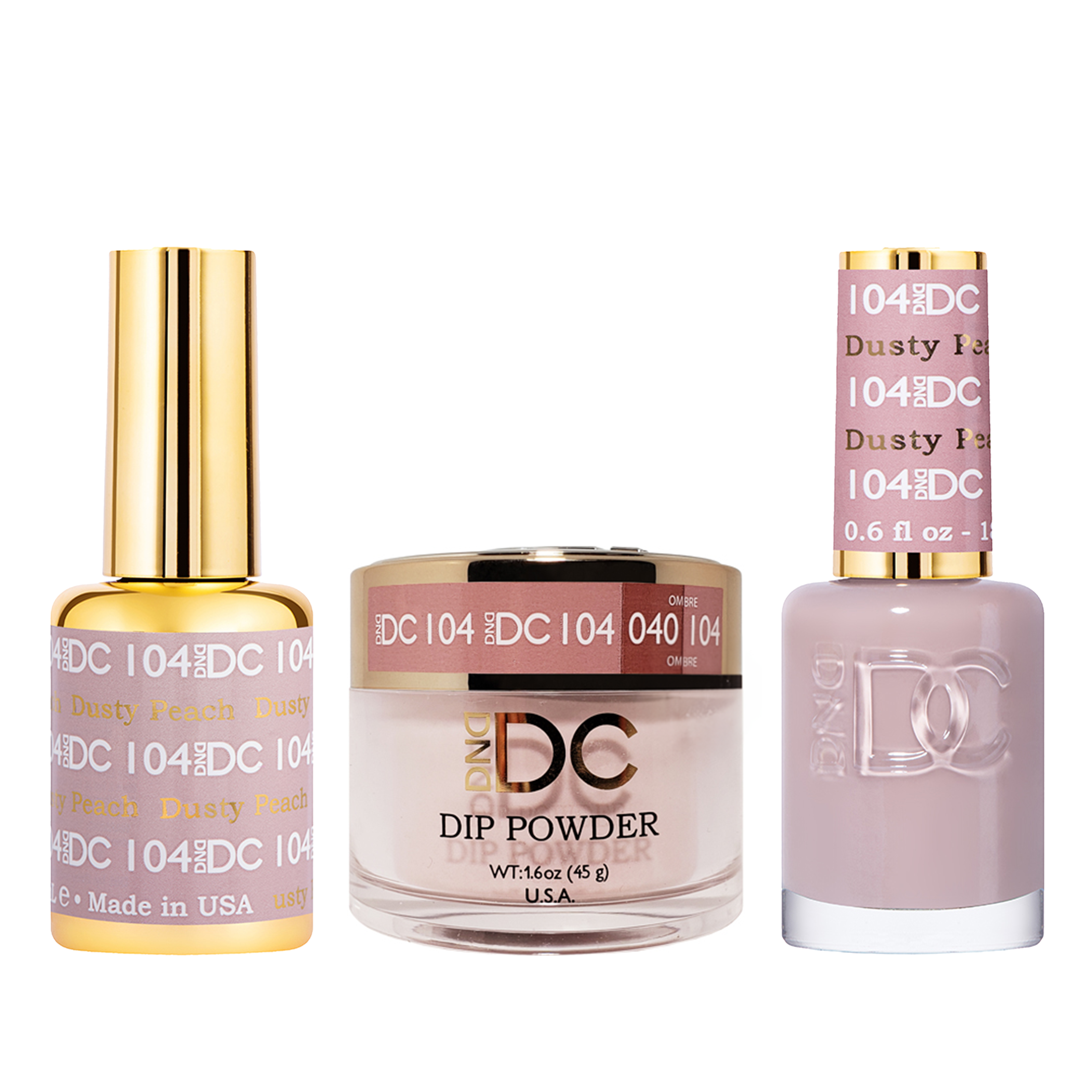 Dnd dc trio 104 dusty peach - nail trio