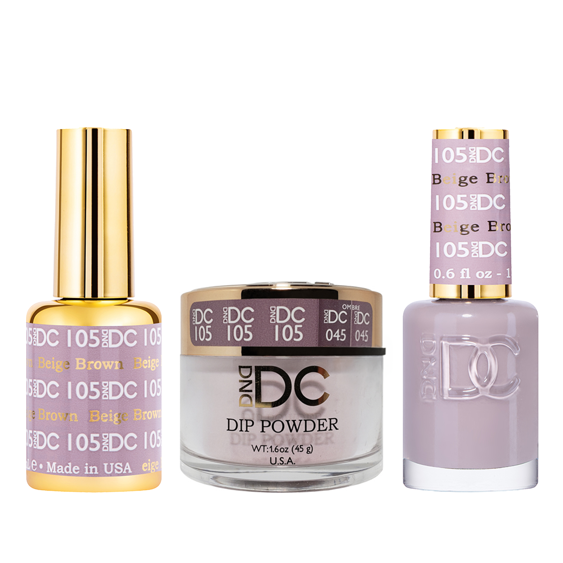 Dnd dc trio 105 beige brown - nail trio