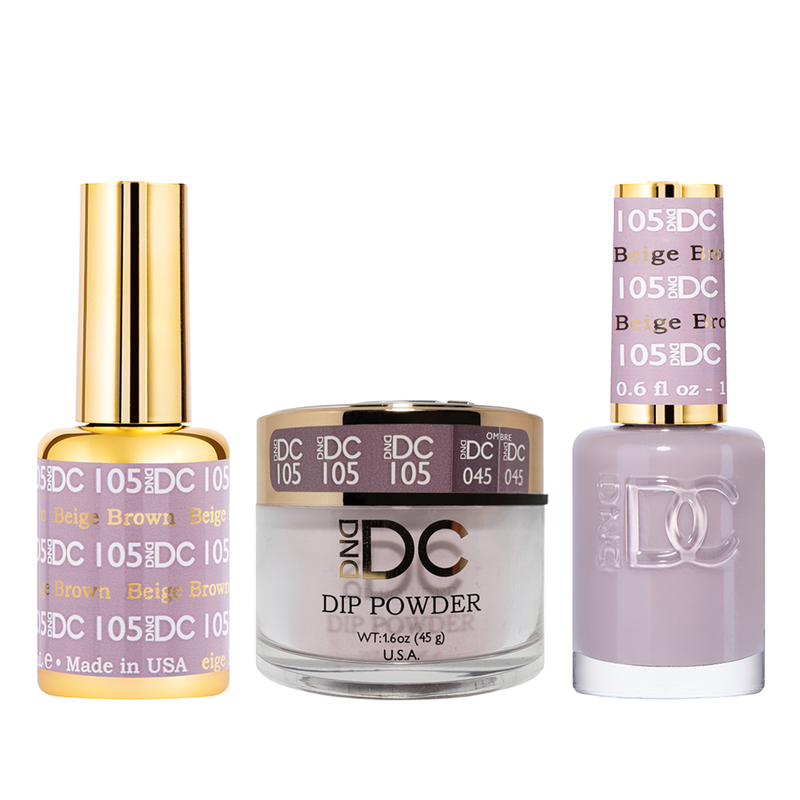 Dnd dc trio 105 beige brown - nail trio