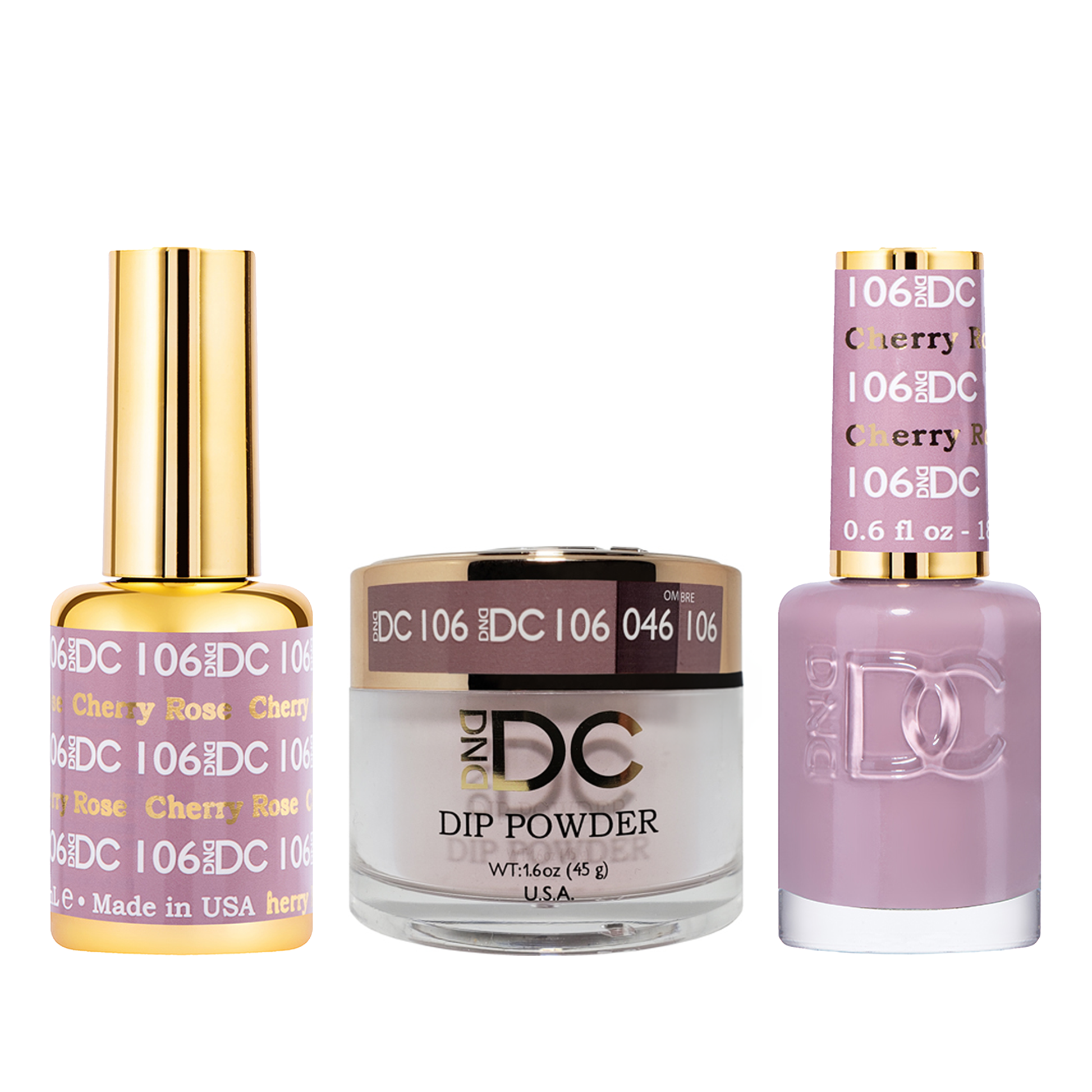 Dnd dc trio 106 cherry rose - nail trio