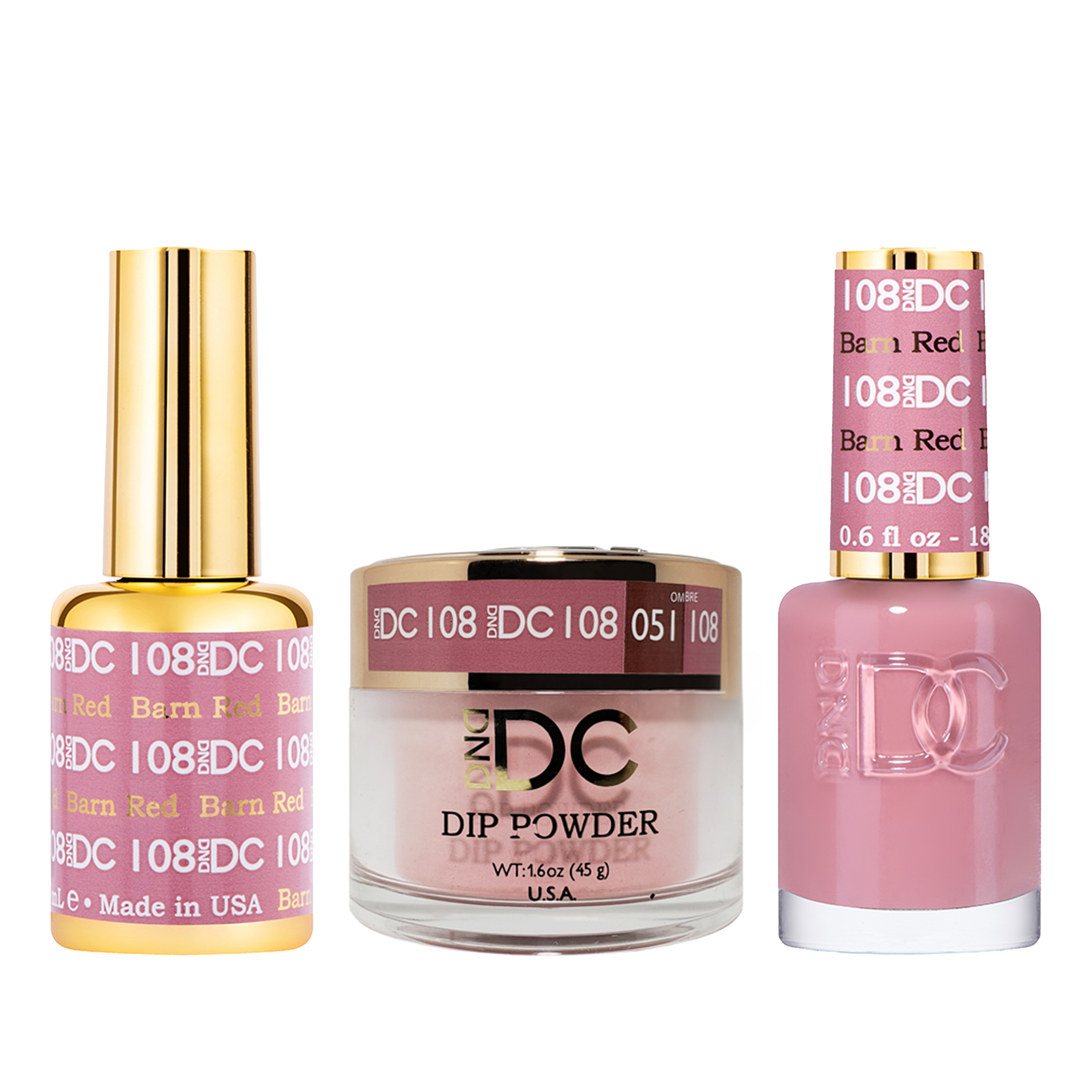 Dnd dc trio 108 barn red - nail trio