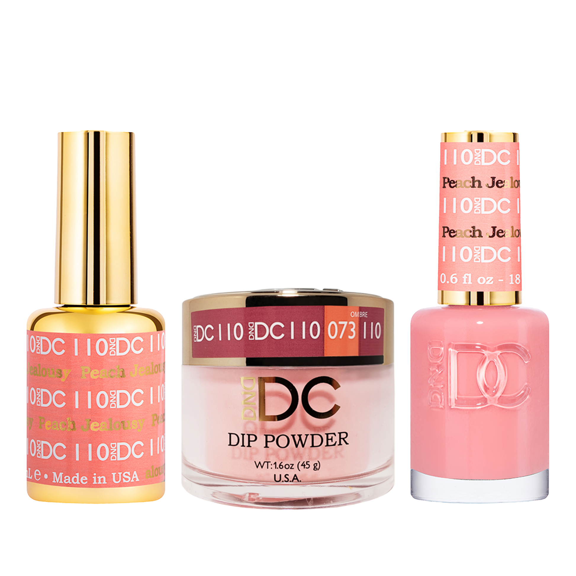 Dnd dc trio 110 peach jealousy - nail trio