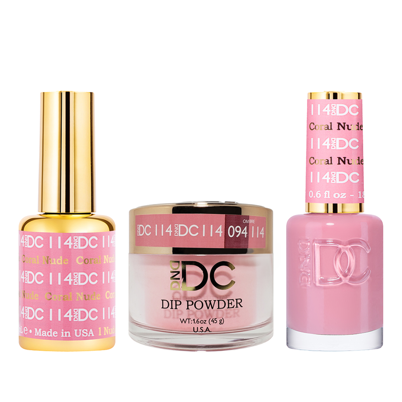 Dnd dc trio 114 coral nude - nail trio