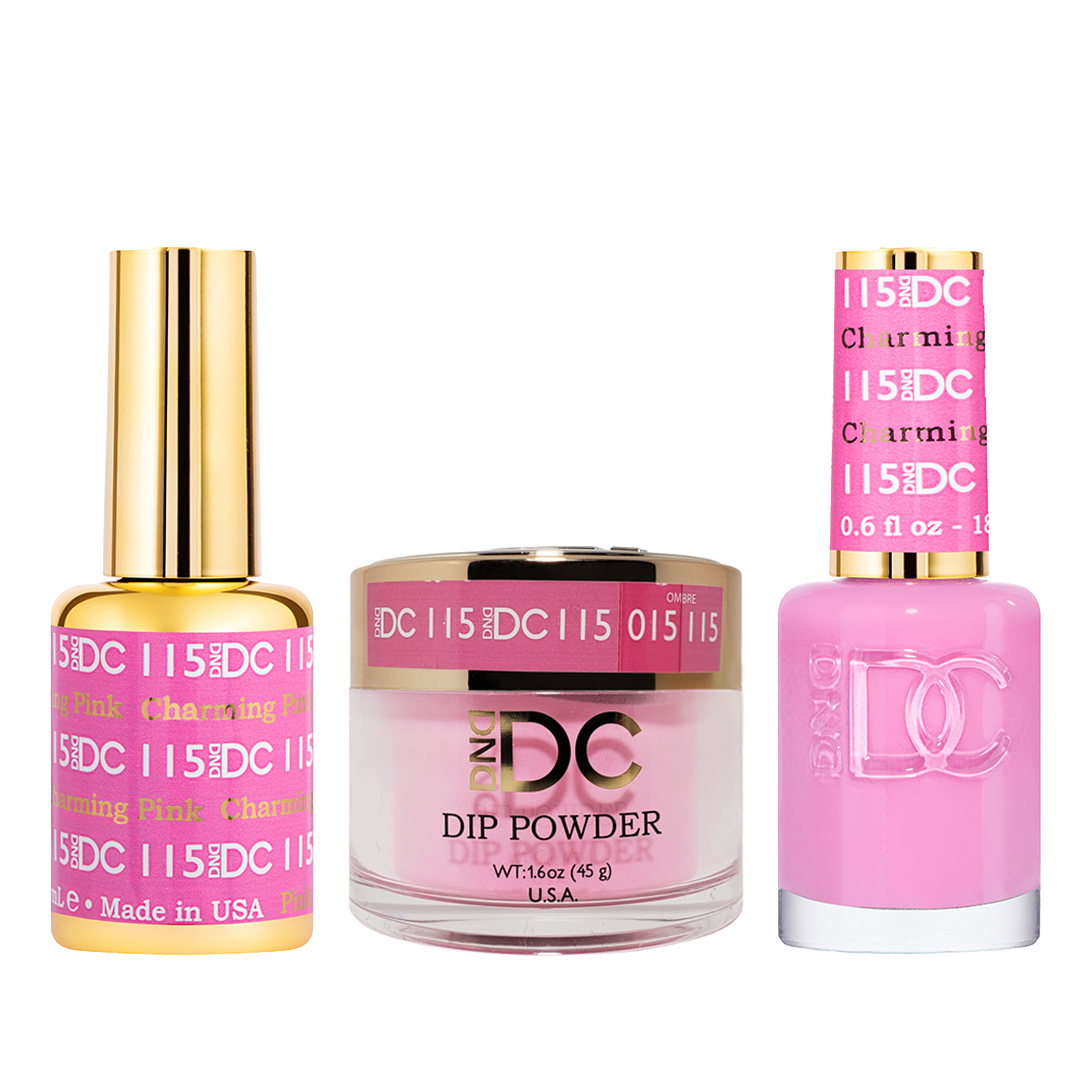 Dnd dc trio 115 charming pink - nail trio