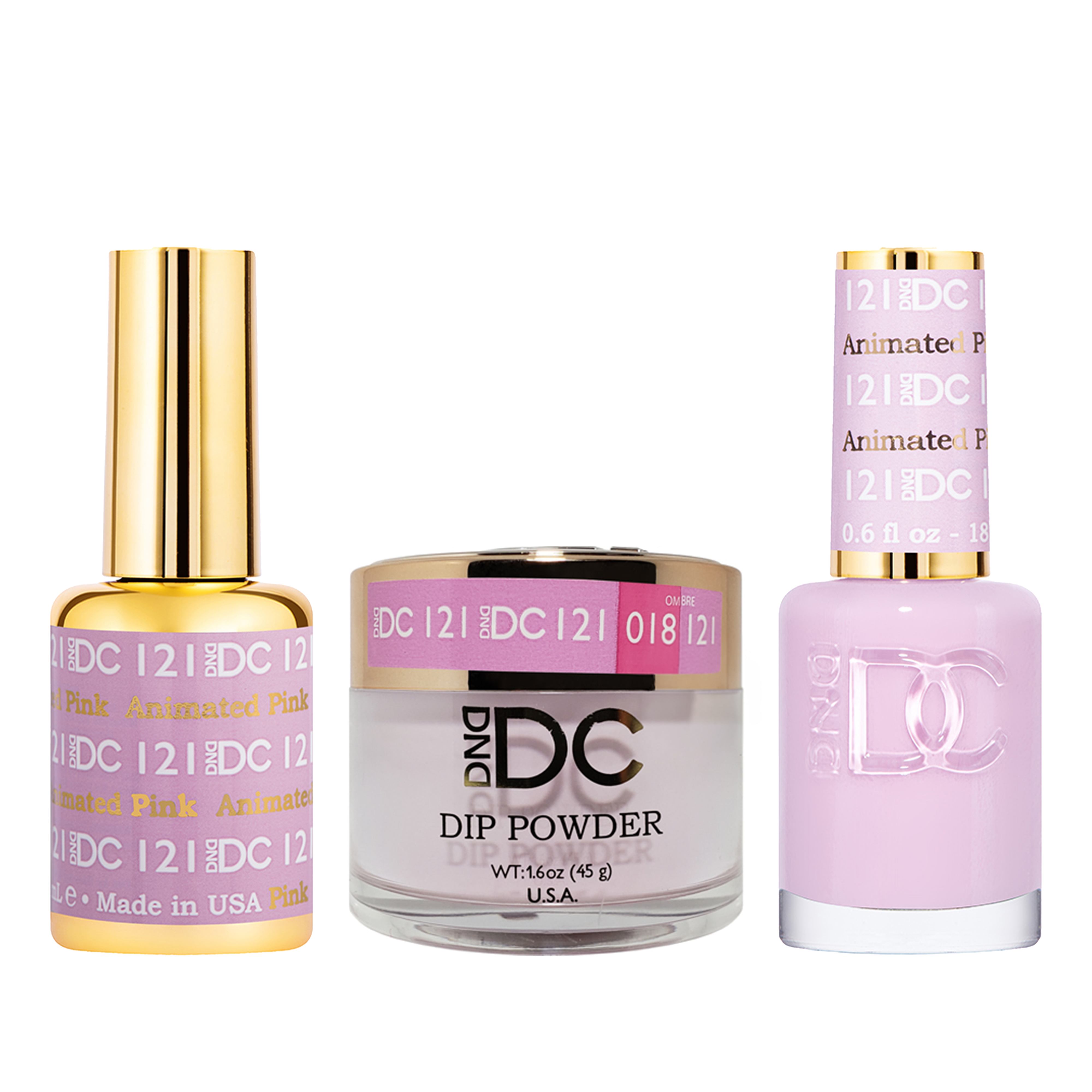 Dnd dc trio 121 animated pink - nail trio