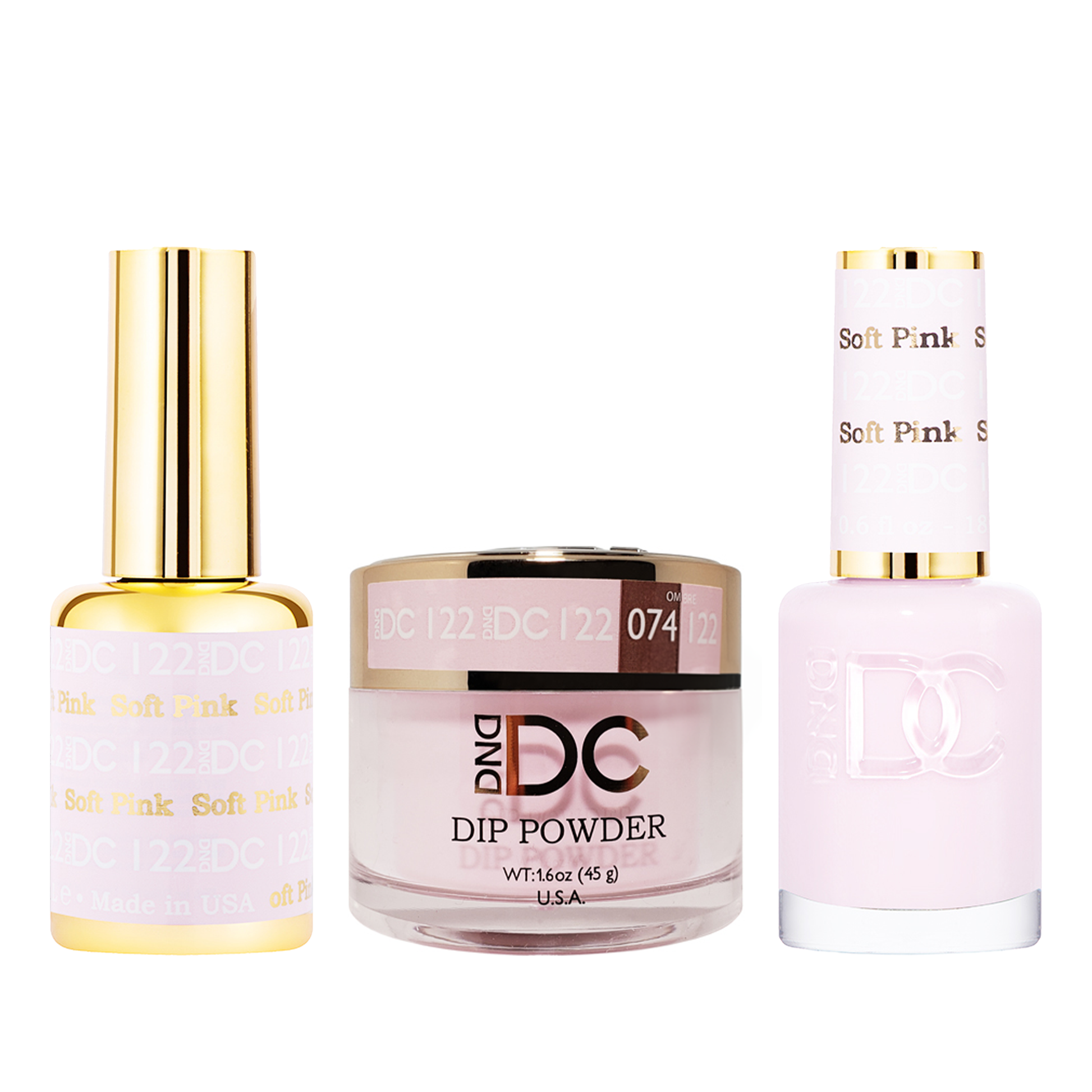Dnd dc trio 122 soft pink - nail trio