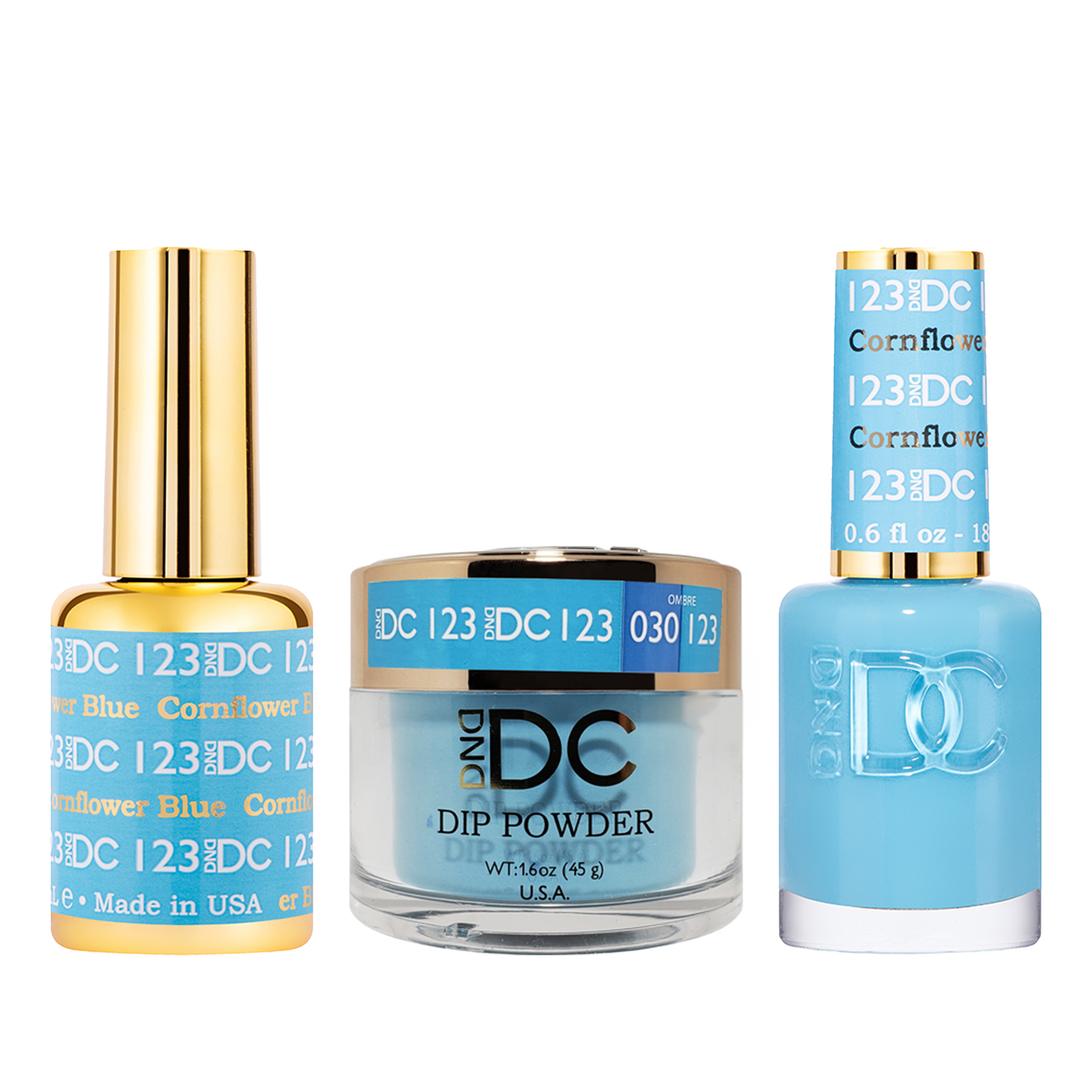 Dnd dc trio 123 cornflower blue - nail trio