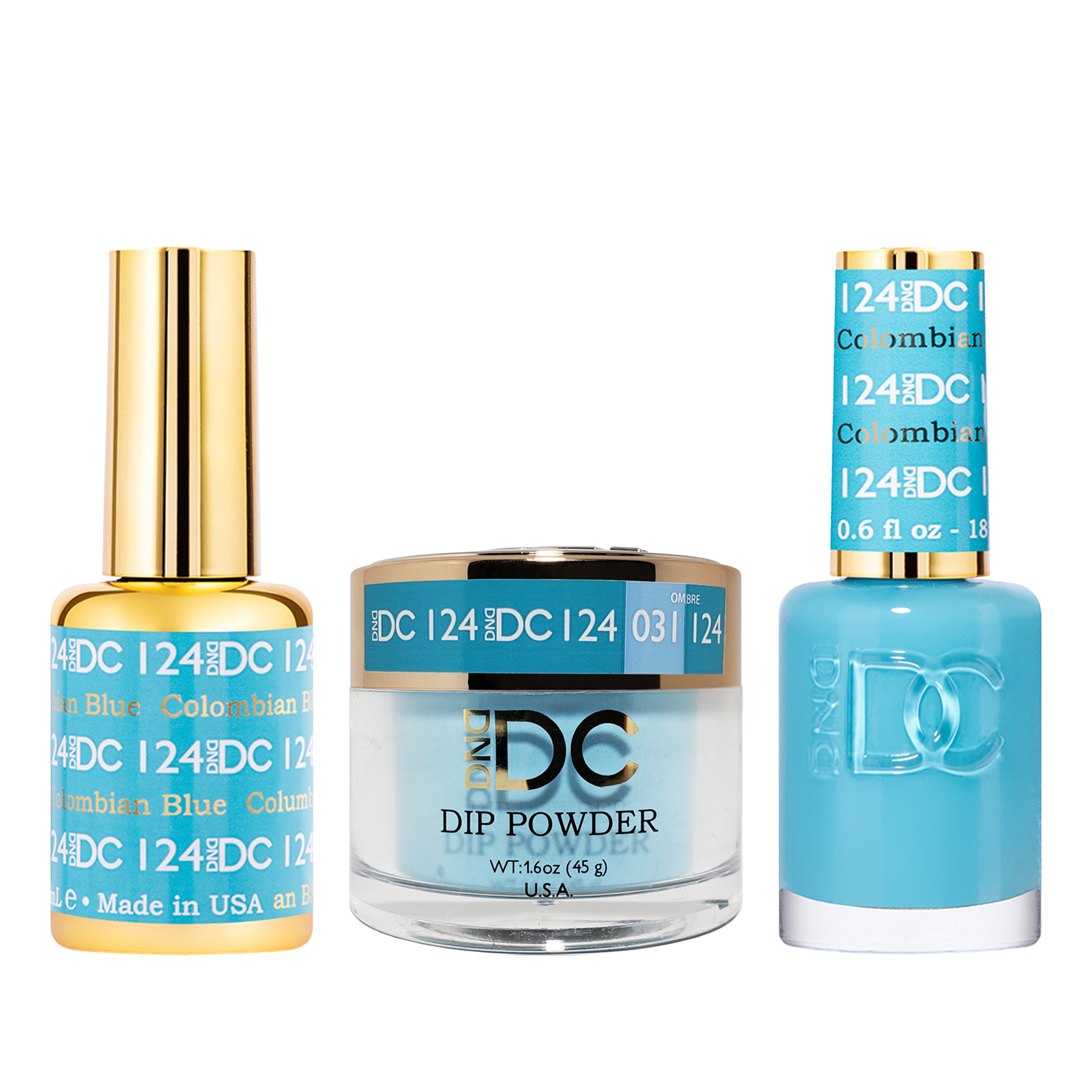 Dnd dc trio 124 columbian blue - nail trio