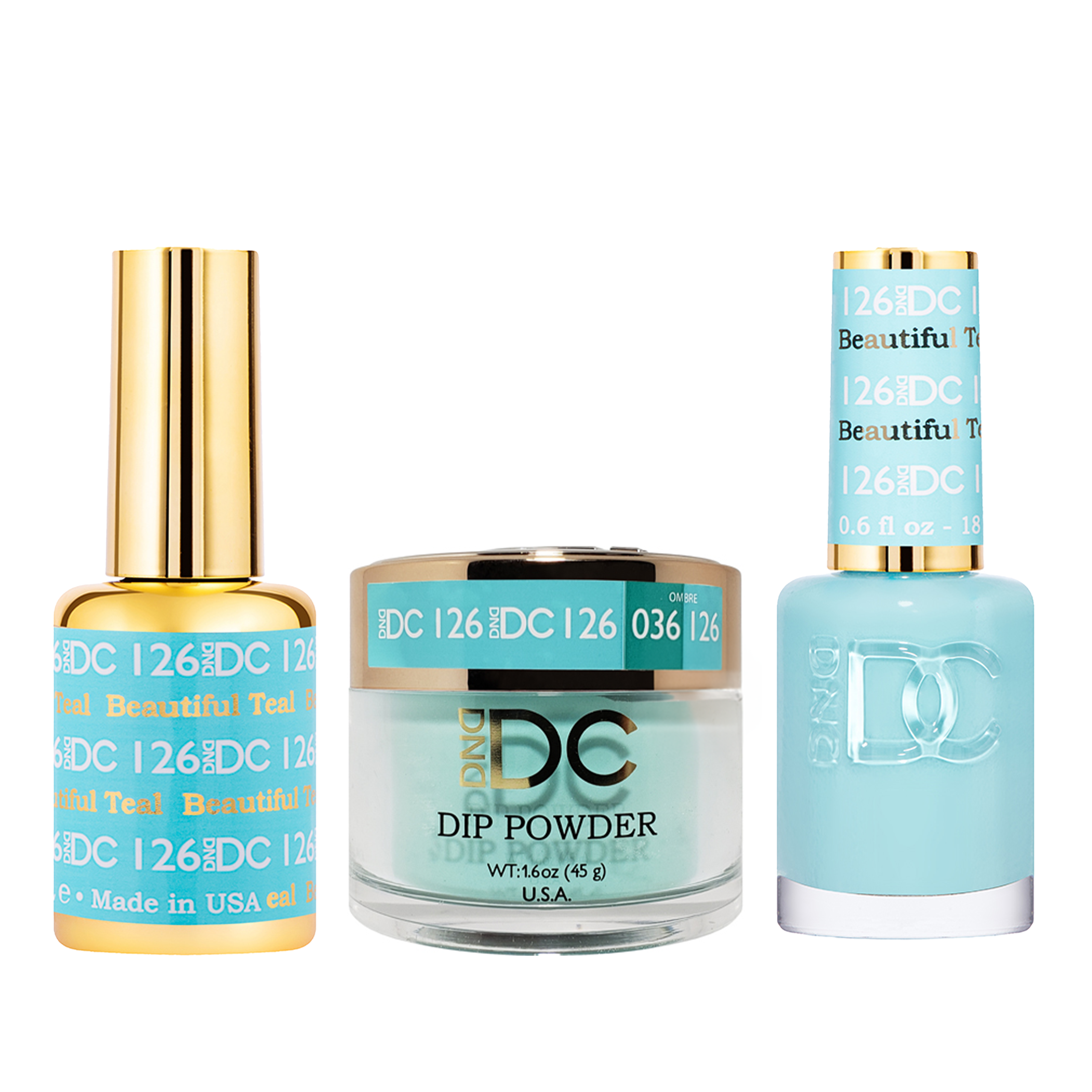 Dnd dc trio 126 beautiful teal - nail trio
