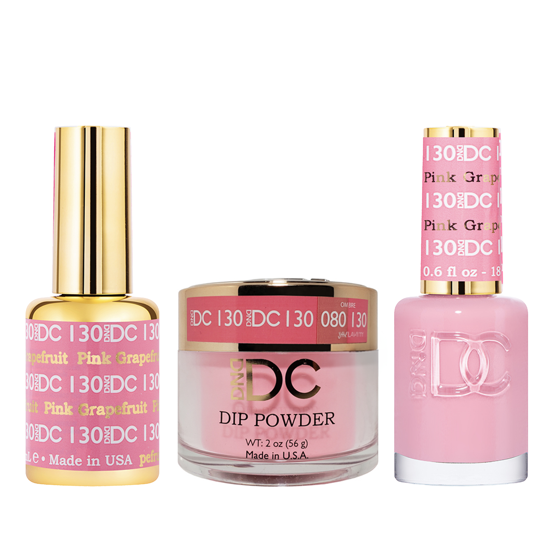 Dnd dc trio 130 pink grapefruit - nail trio