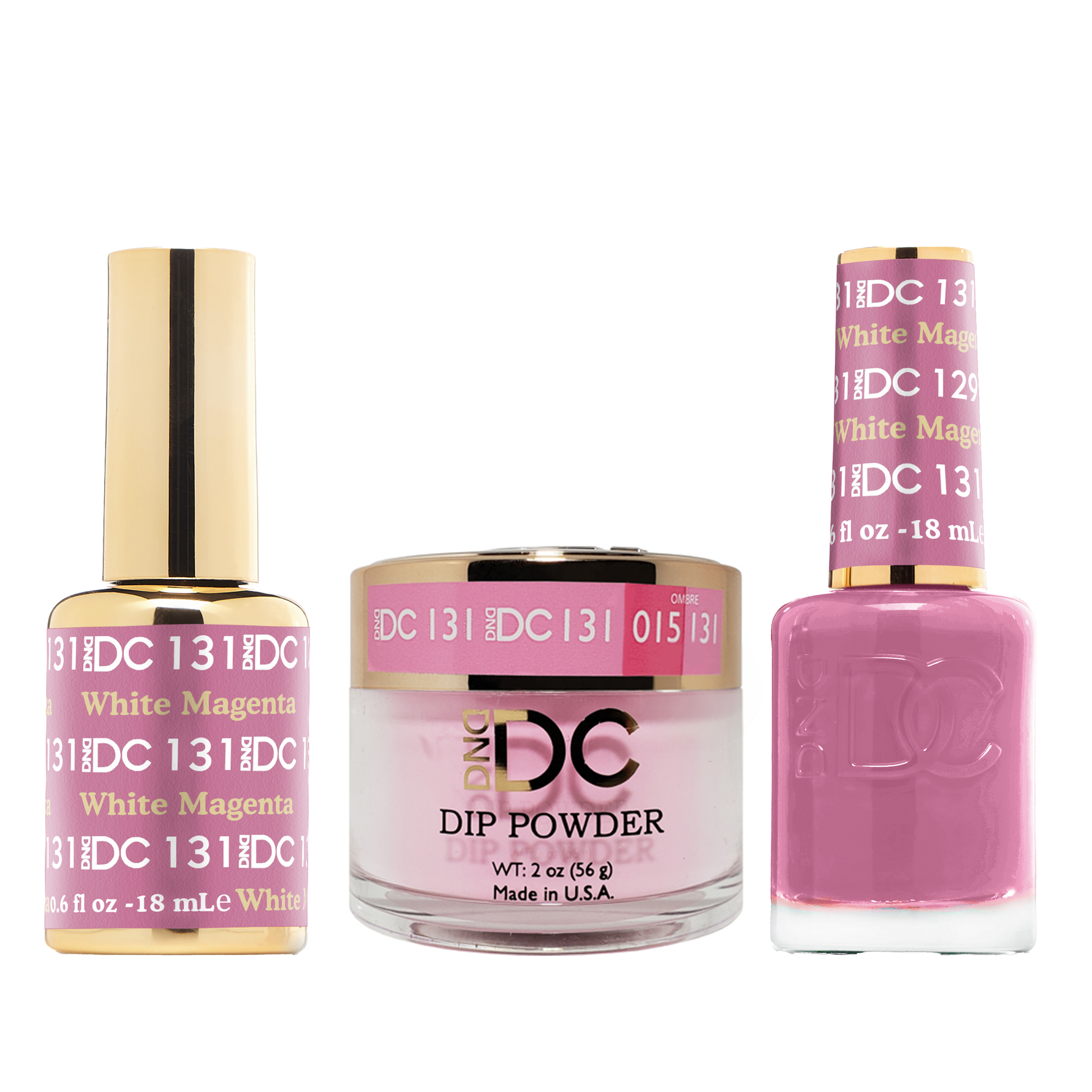 Dnd dc trio 131 white magenta - nail trio