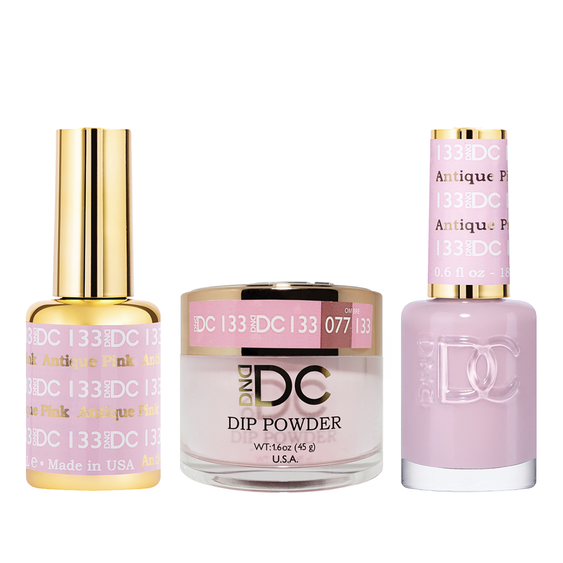 Dnd dc trio 133 antique pink - nail trio