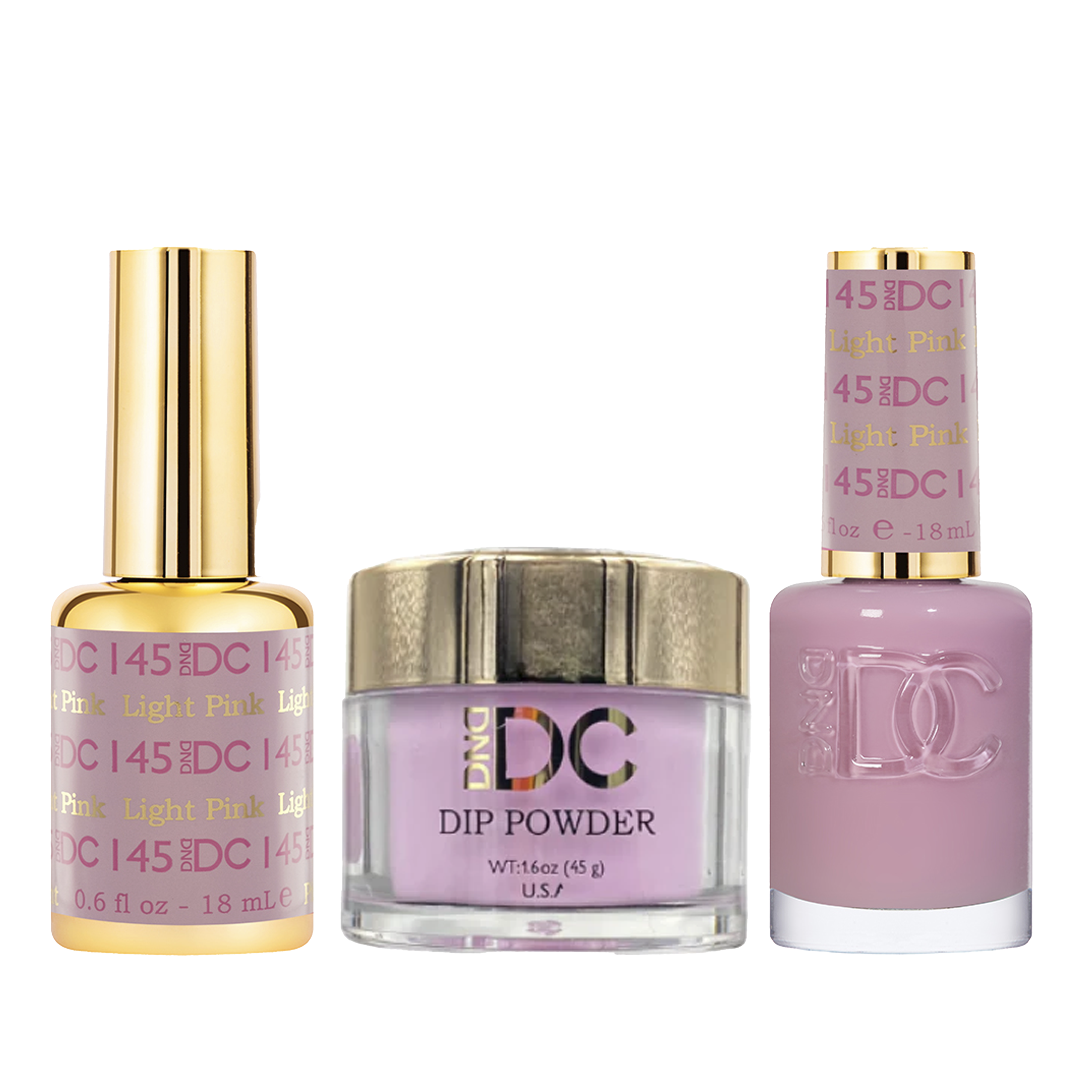 Dnd dc trio - 145 light pink - dip polish