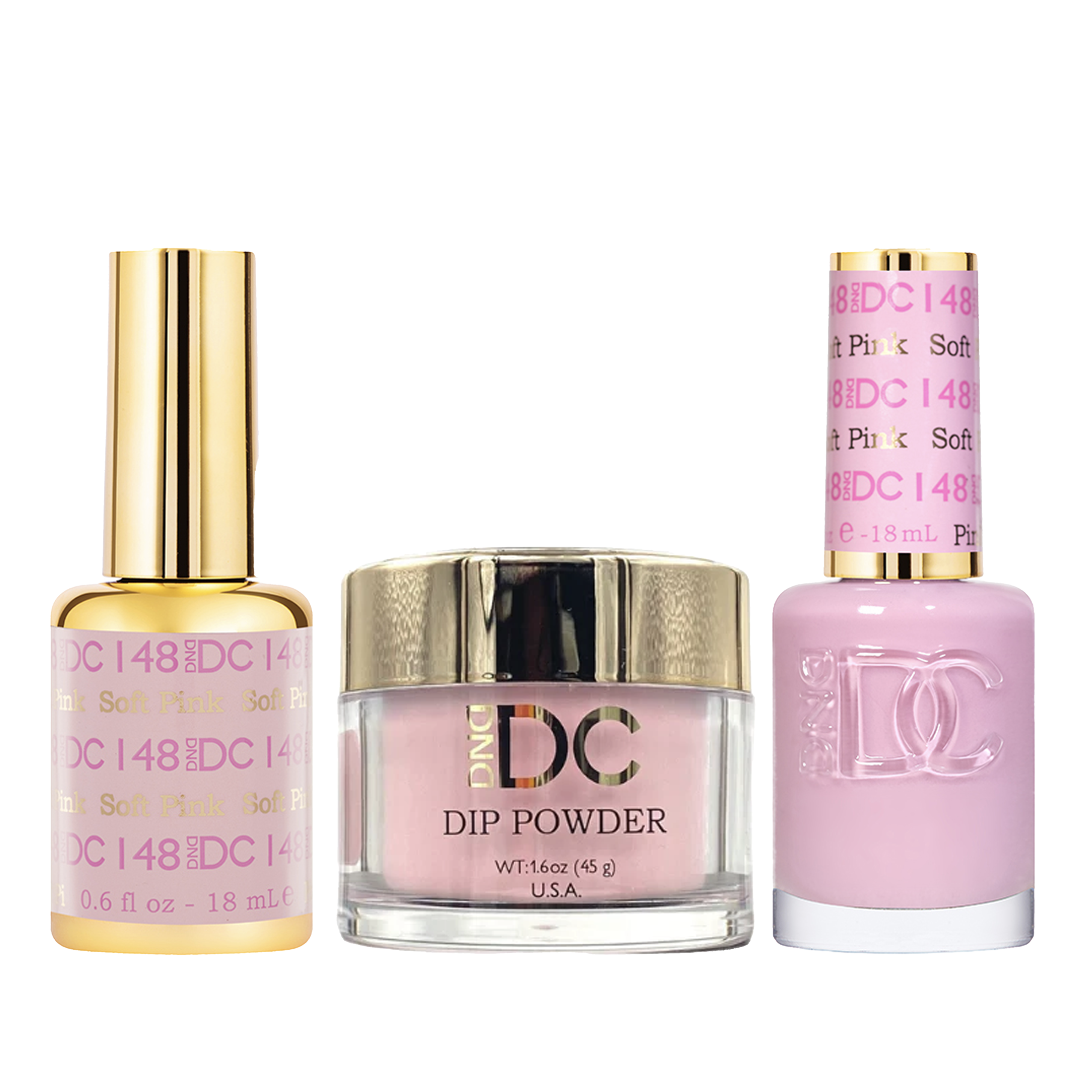 Dnd dc trio - 148 soft pink - dip polish