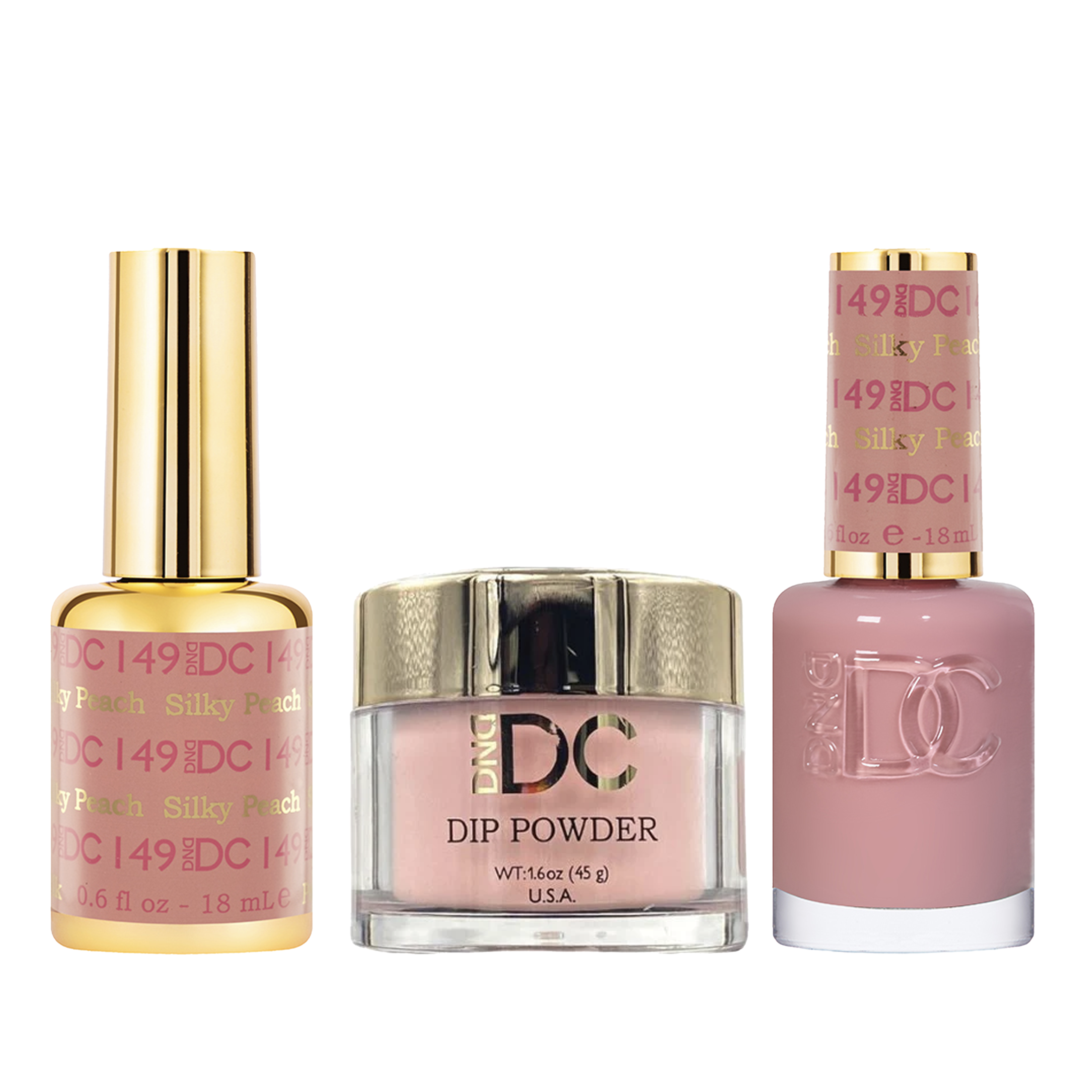 Dnd dc trio - 149 silky peach - dip polish