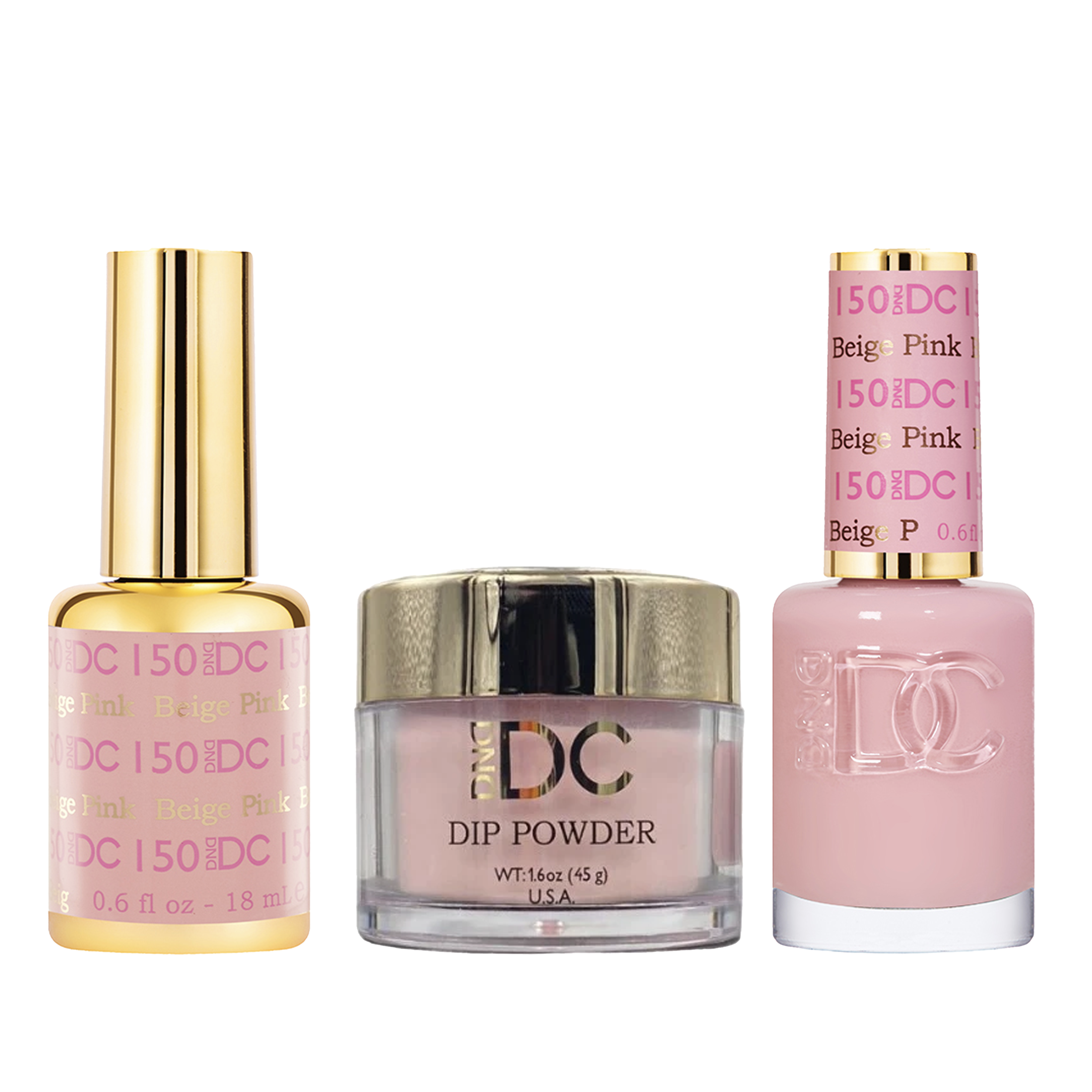 Dnd dc trio - 150 beige pink - dip polish