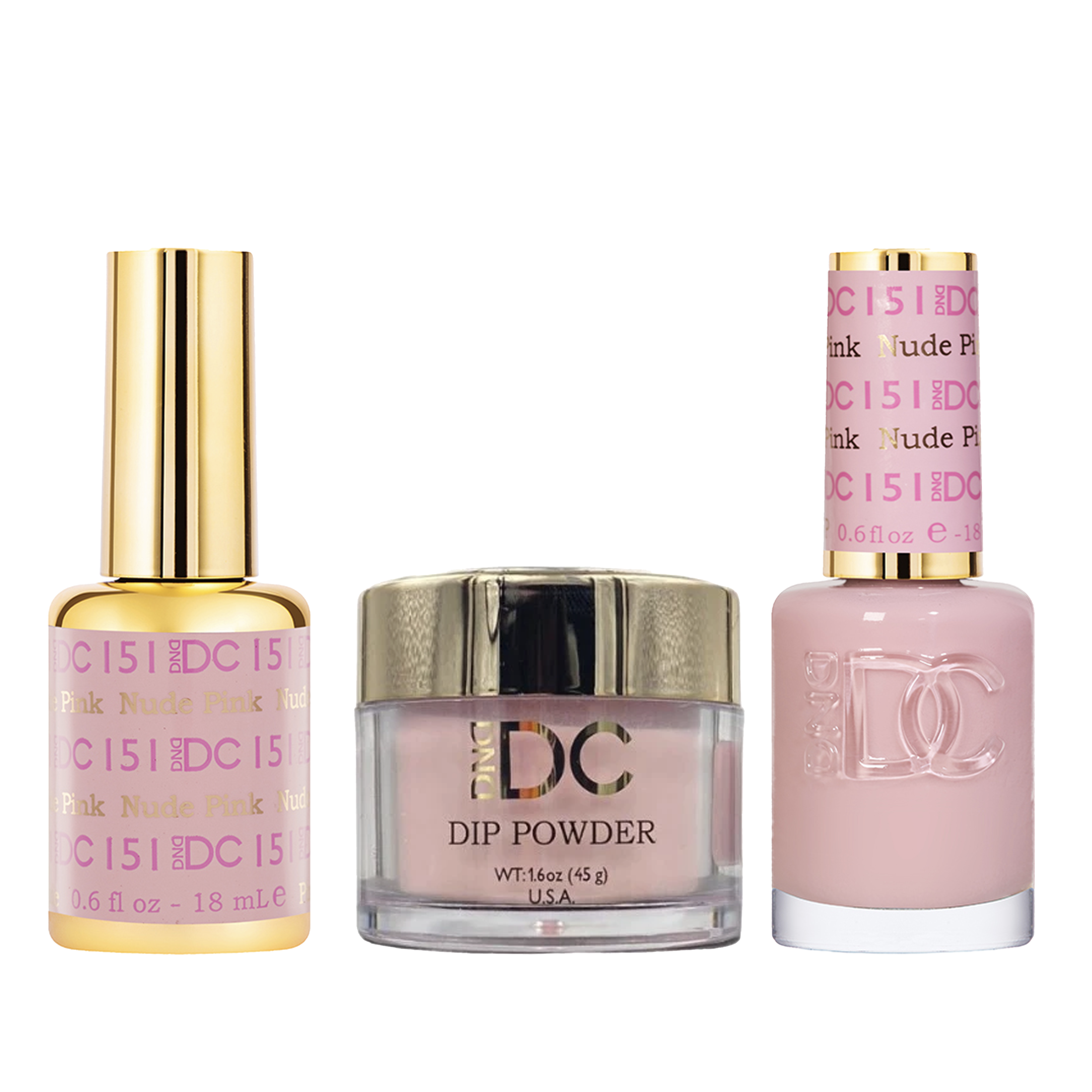 Dnd dc trio - 151 nude pink - dip polish