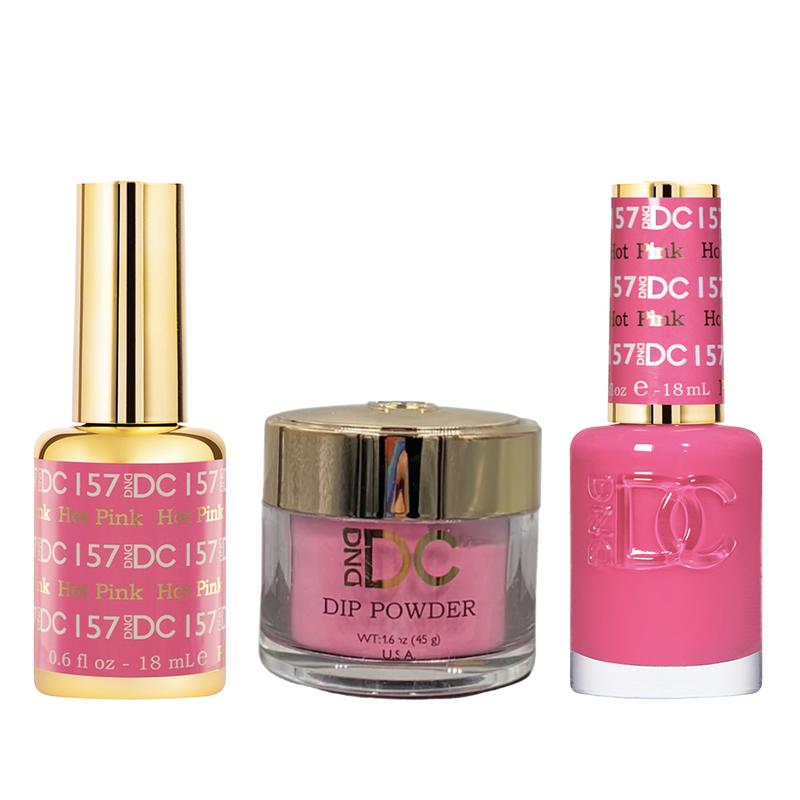 Dnd dc trio - 157 hot pink - dip polish