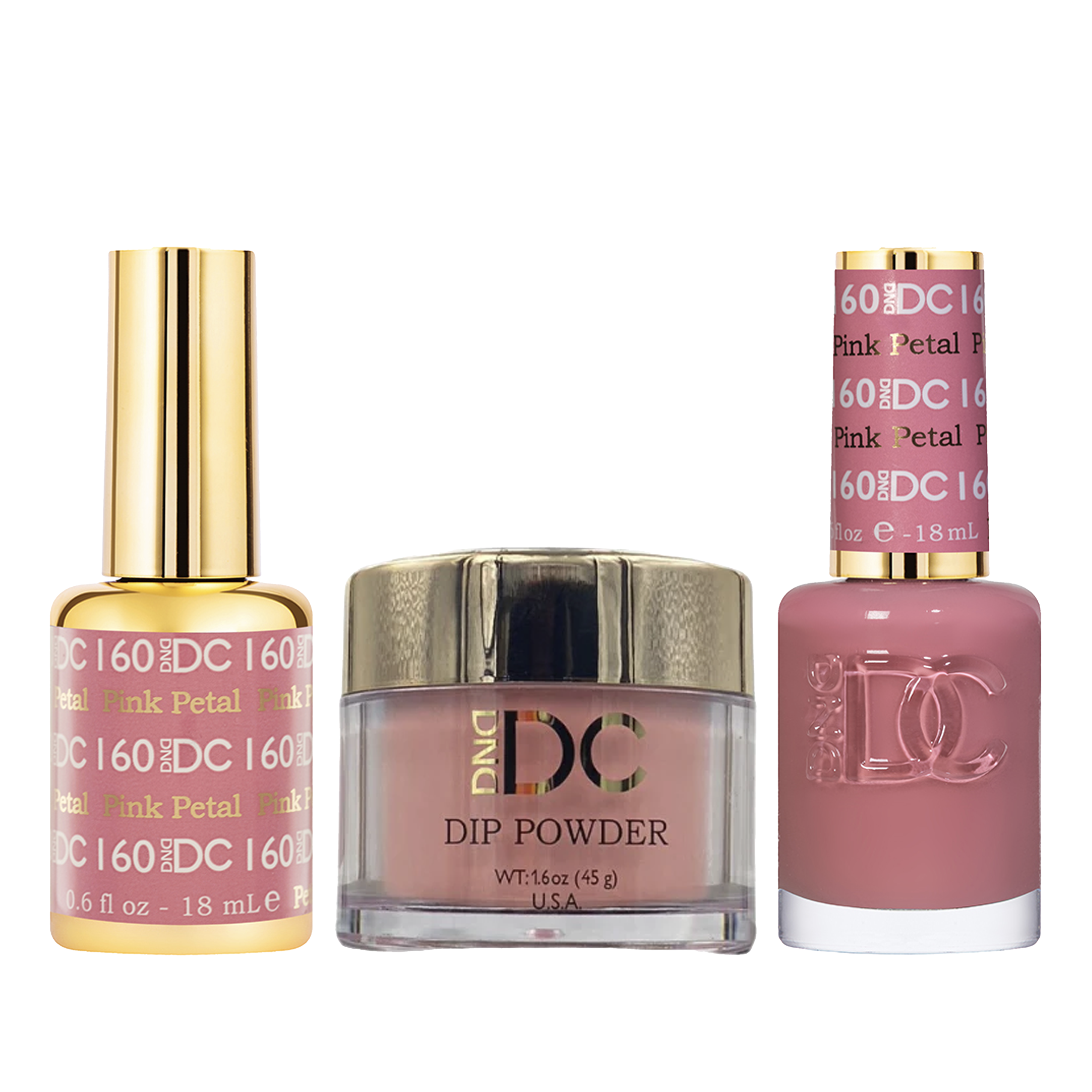 Dnd dc trio - 160 pink petal - dip polish
