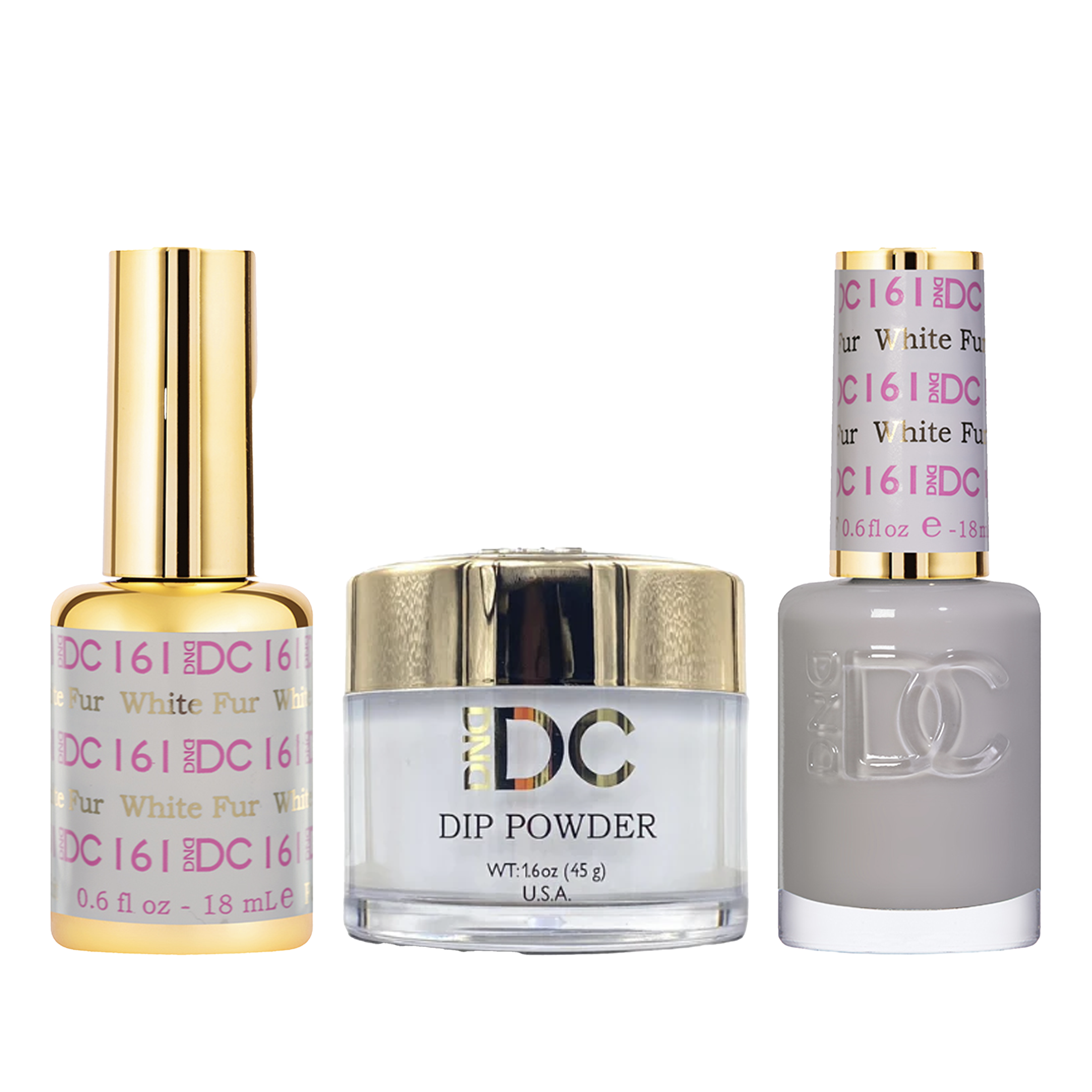 Dnd dc trio - 161 white fur - dip polish