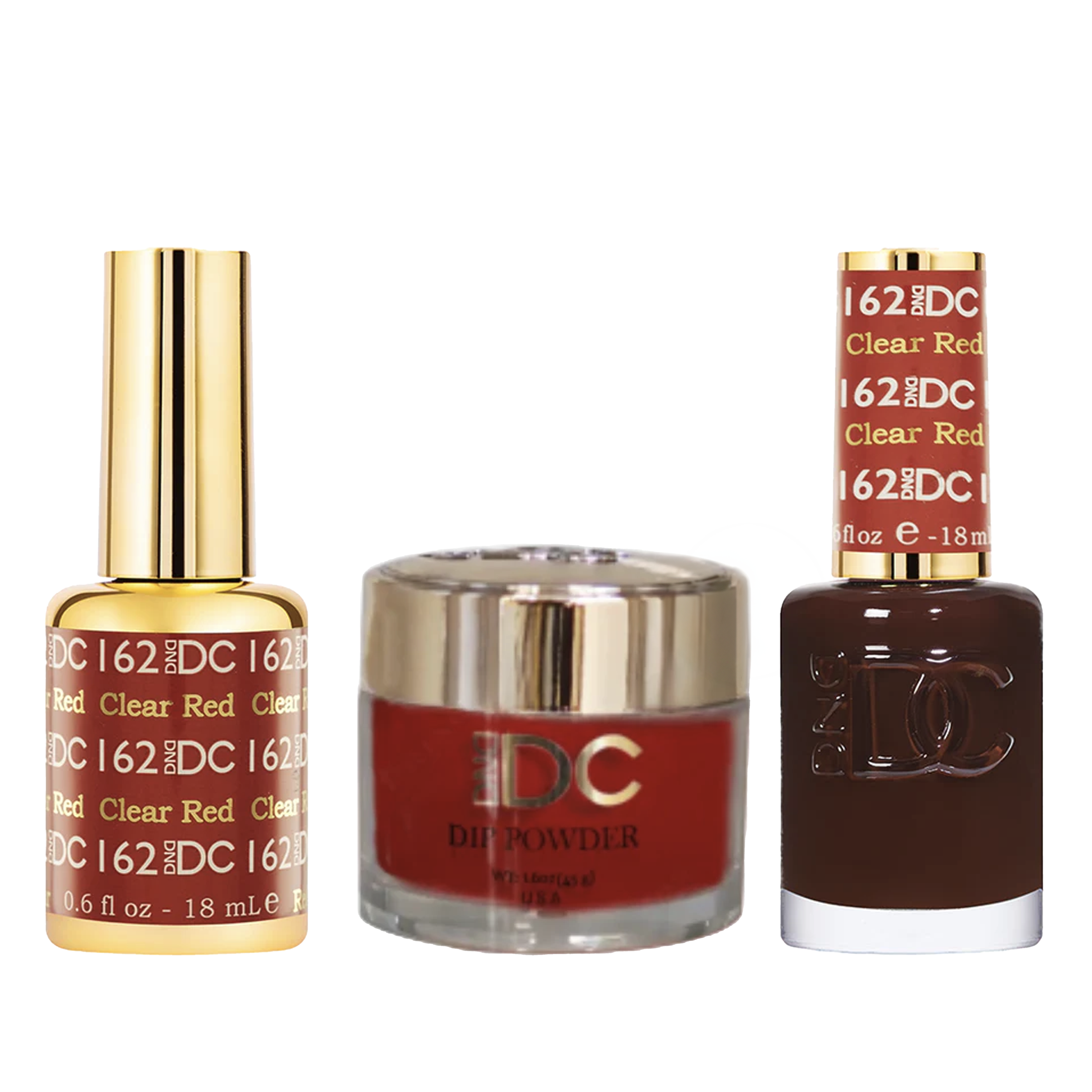 Dnd dc trio - 162 clear red - dip polish