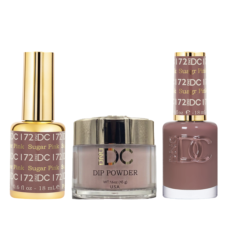 Dnd dc trio - 172 sugar pink - dip polish