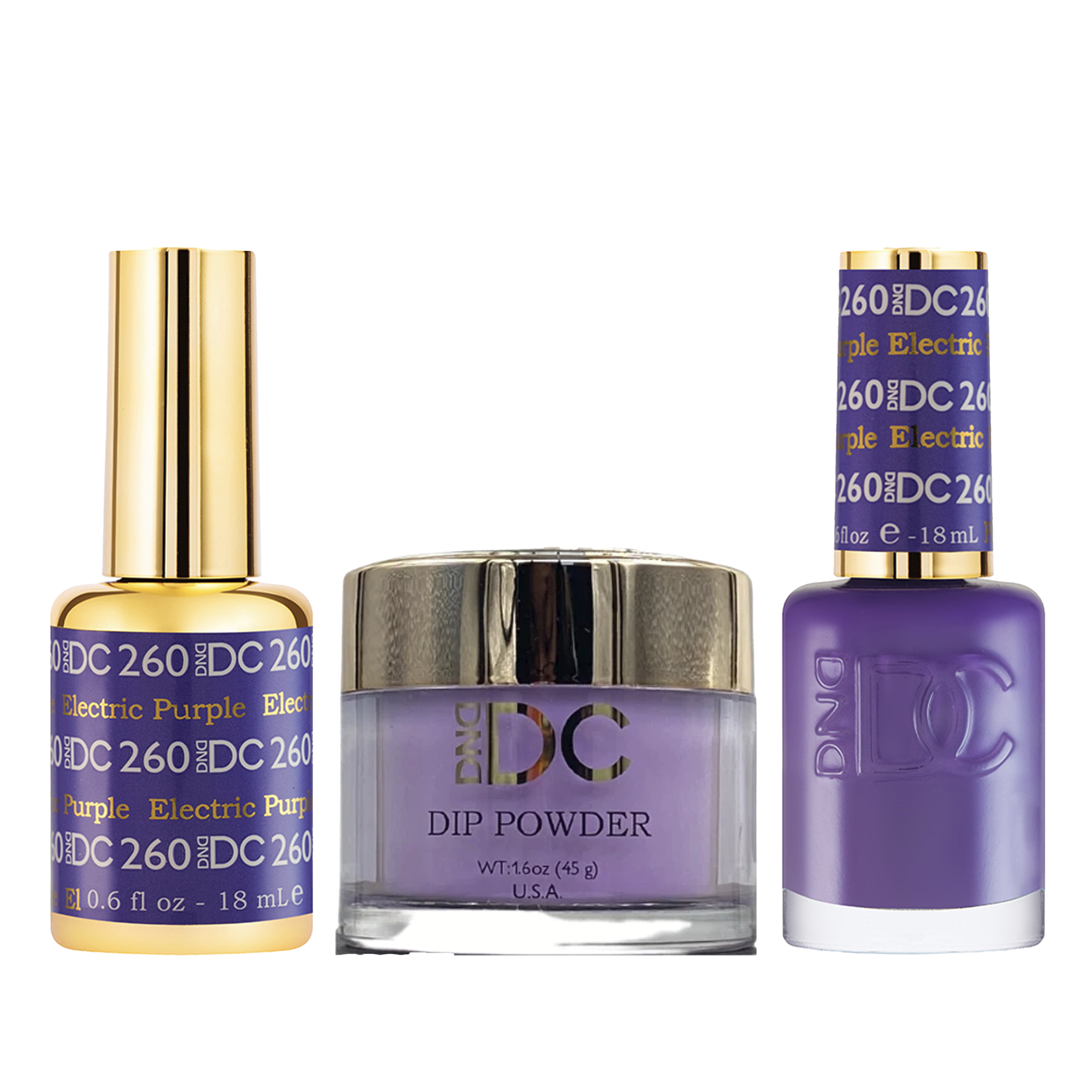 Dnd dc trio - 260 electric purple - dip polish