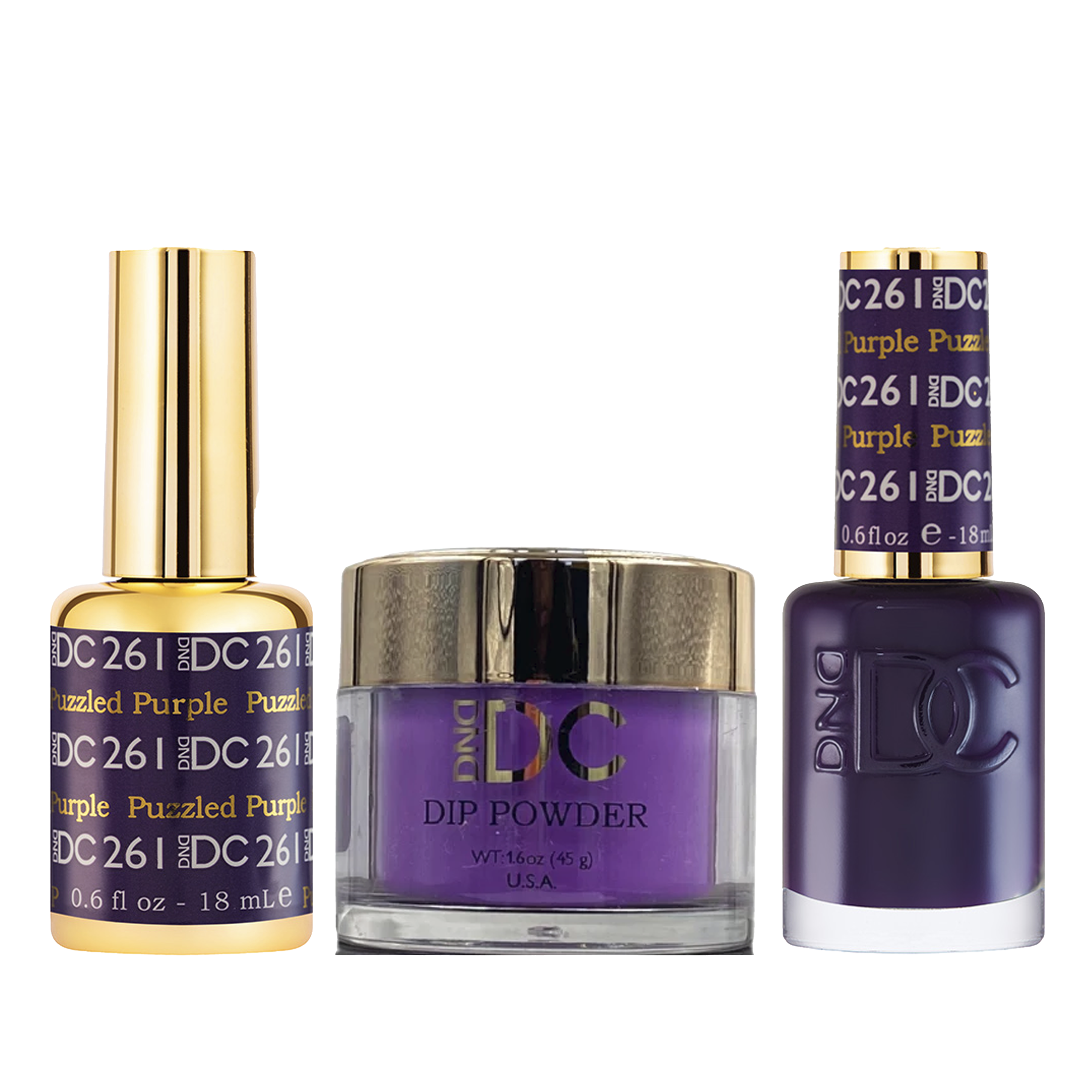 Dnd dc trio - 261 puzzled purple - dip polish