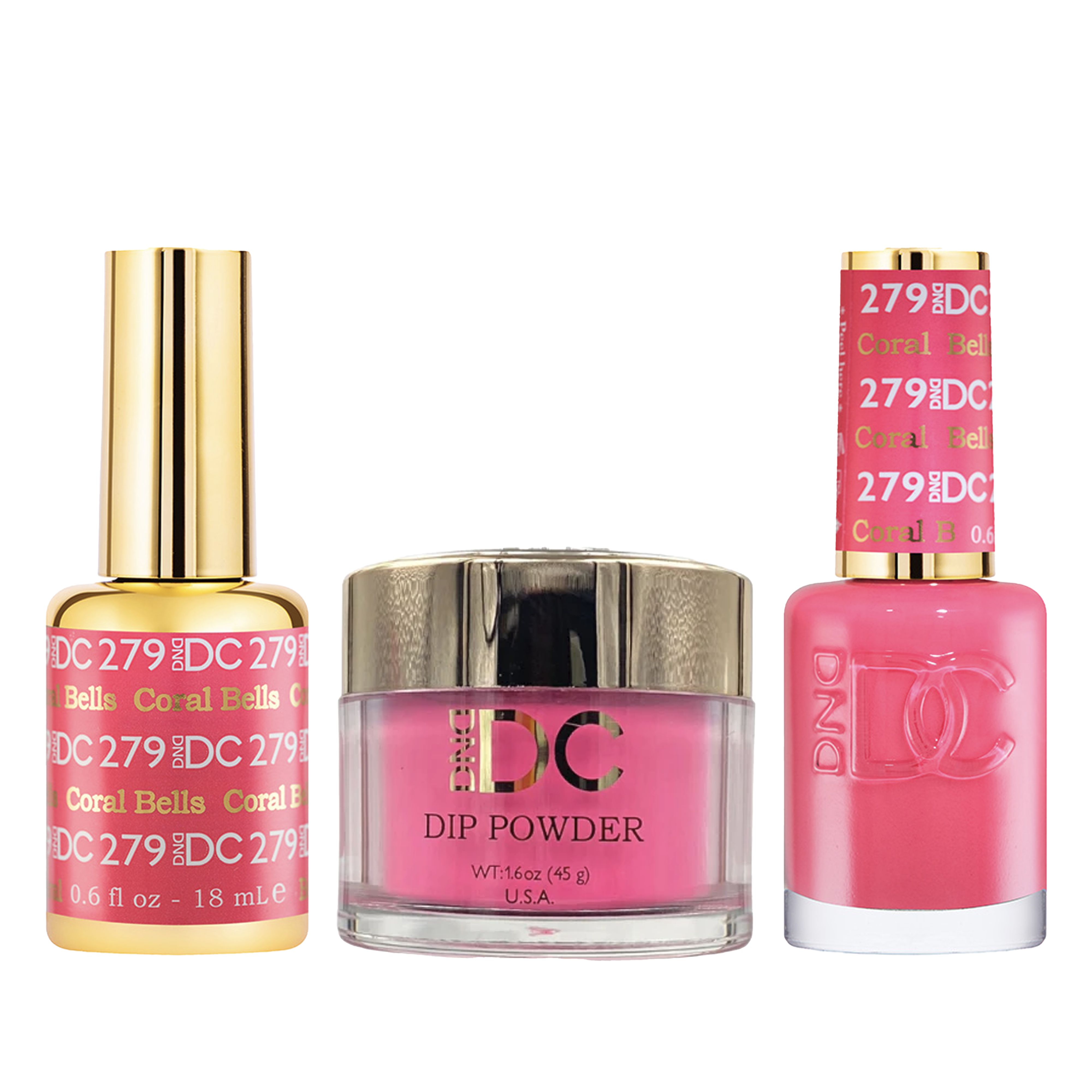 Dnd dc trio - 279 coral bells - dip polish