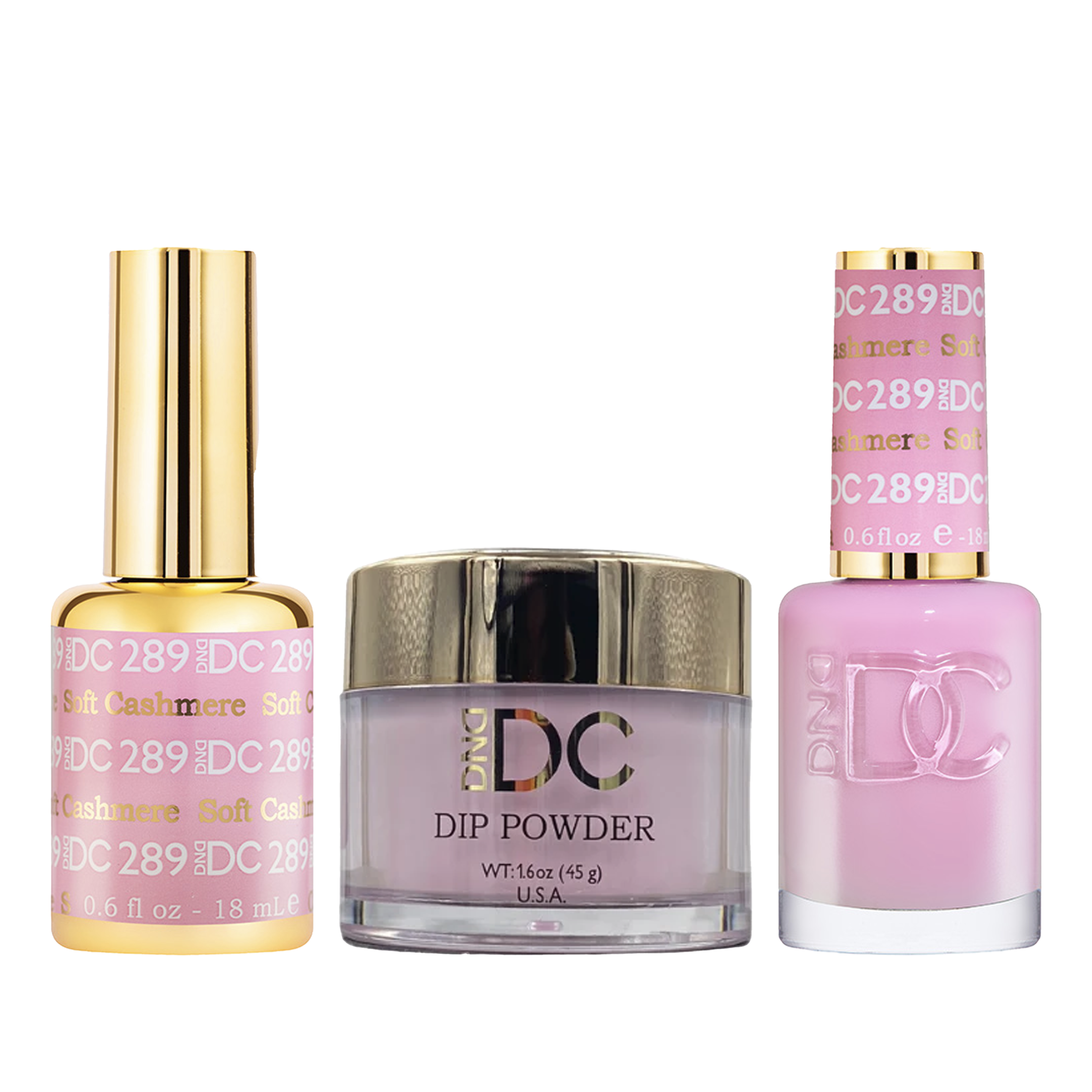 Dnd dc trio - 289 soft cashmere - dip polish
