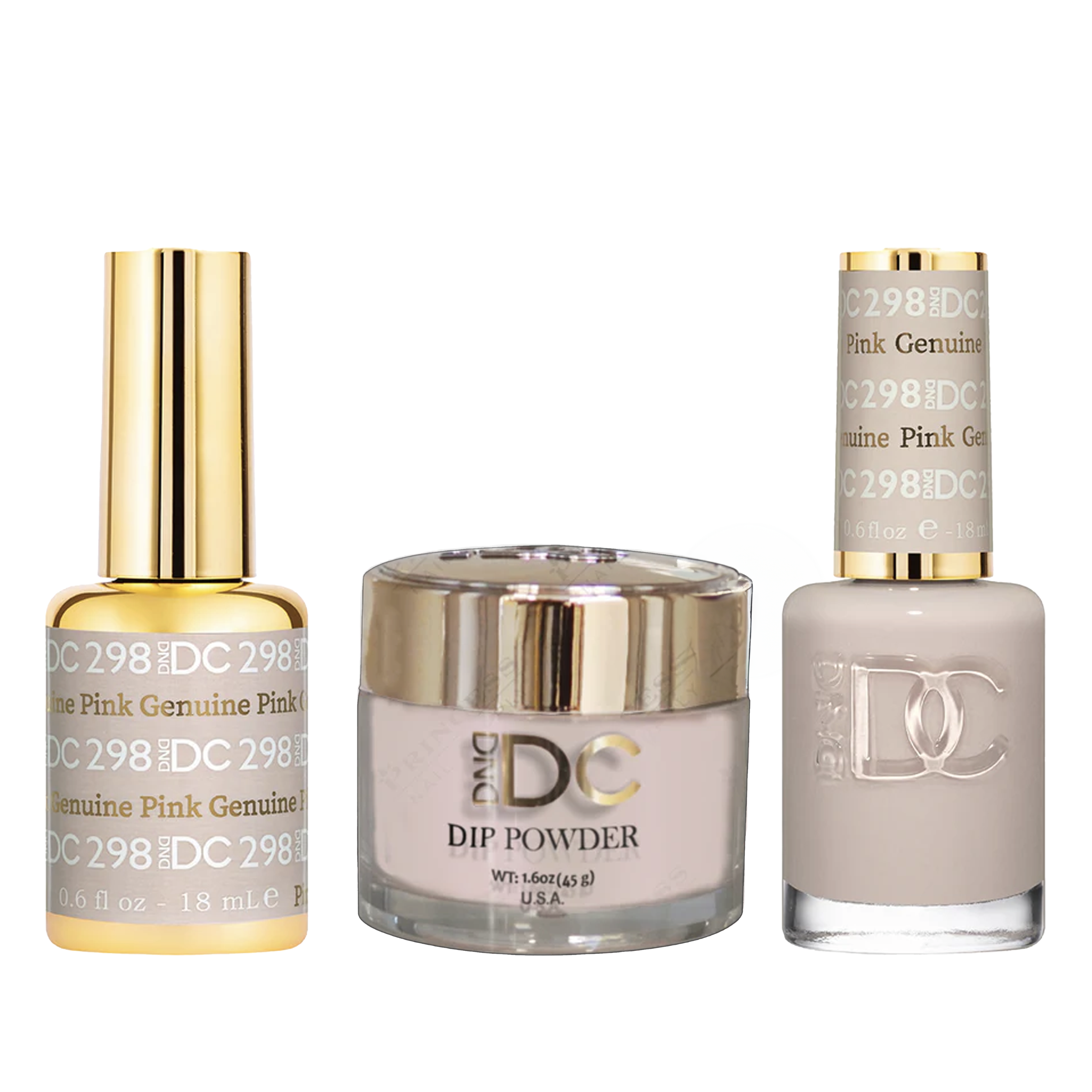 Dnd dc trio 298 genuine pink - nail polish