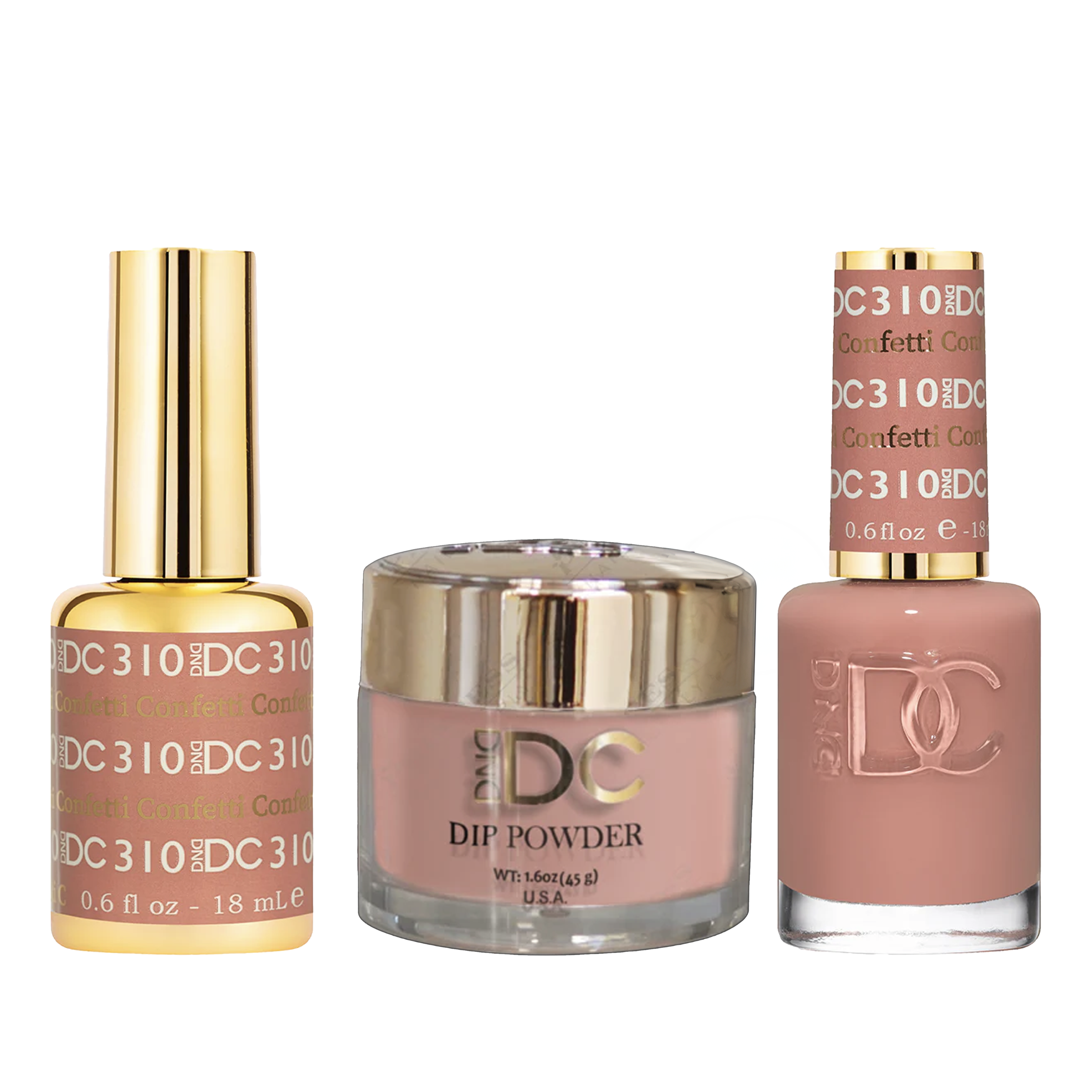 Dnd dc trio 310 confetti - nail polish