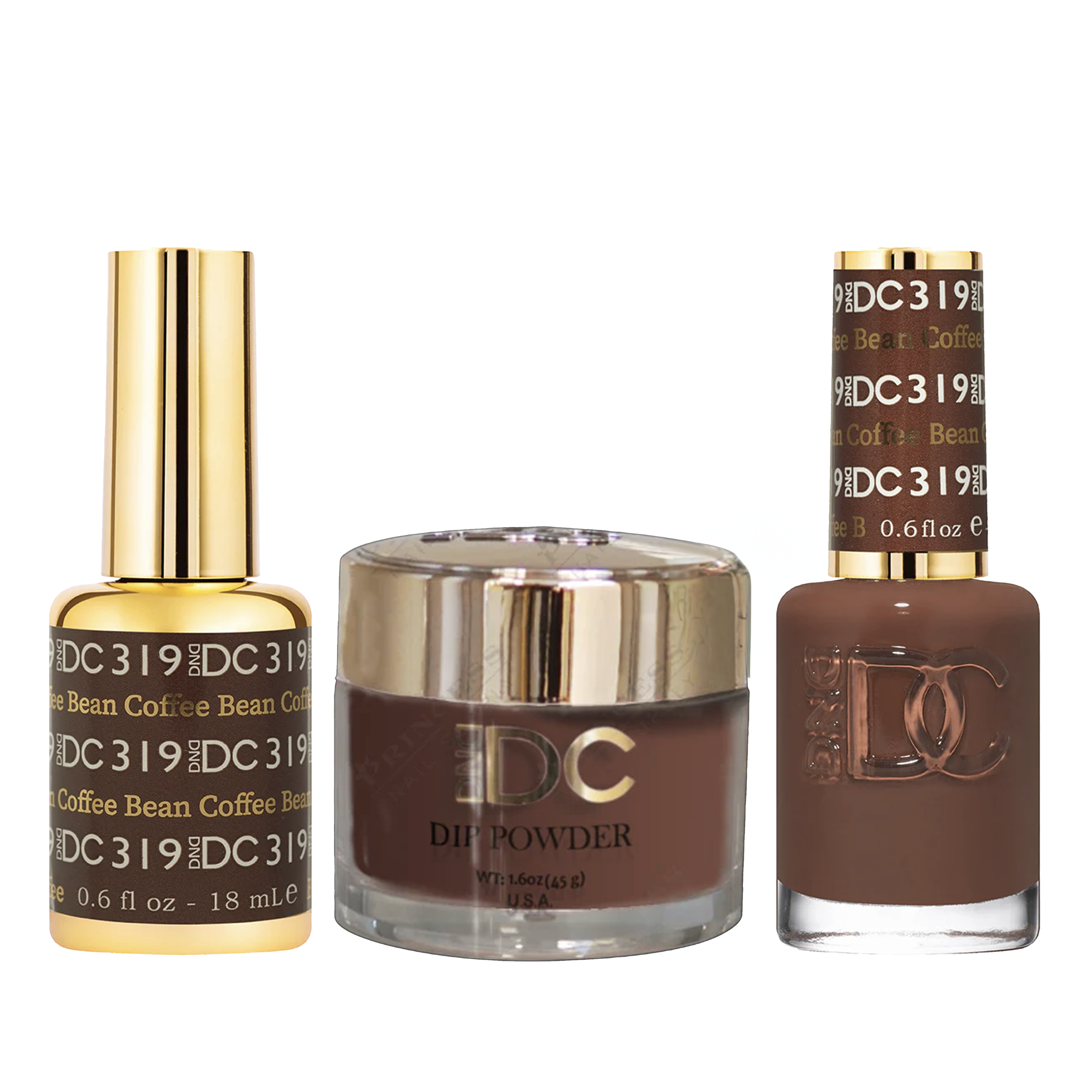 Dnd dc trio 319 coffee bean - nail polish